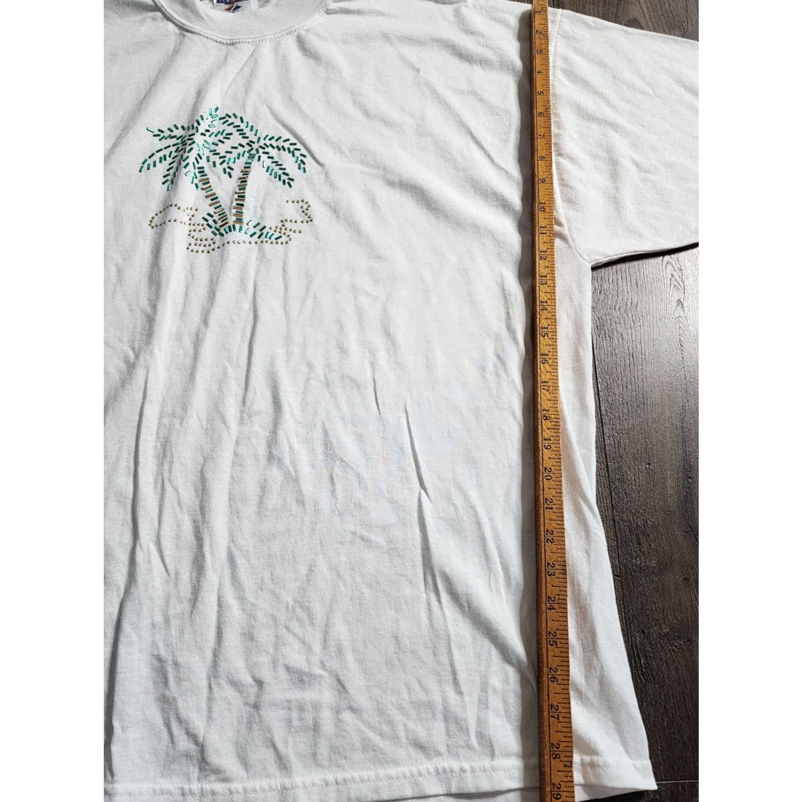 Jerzees VINTAGE Y2K Mens 3XL Rhinestones Gems Palm Tree T Shirt Size US XXL / EU 58 / 5 - 3 Thumbnail