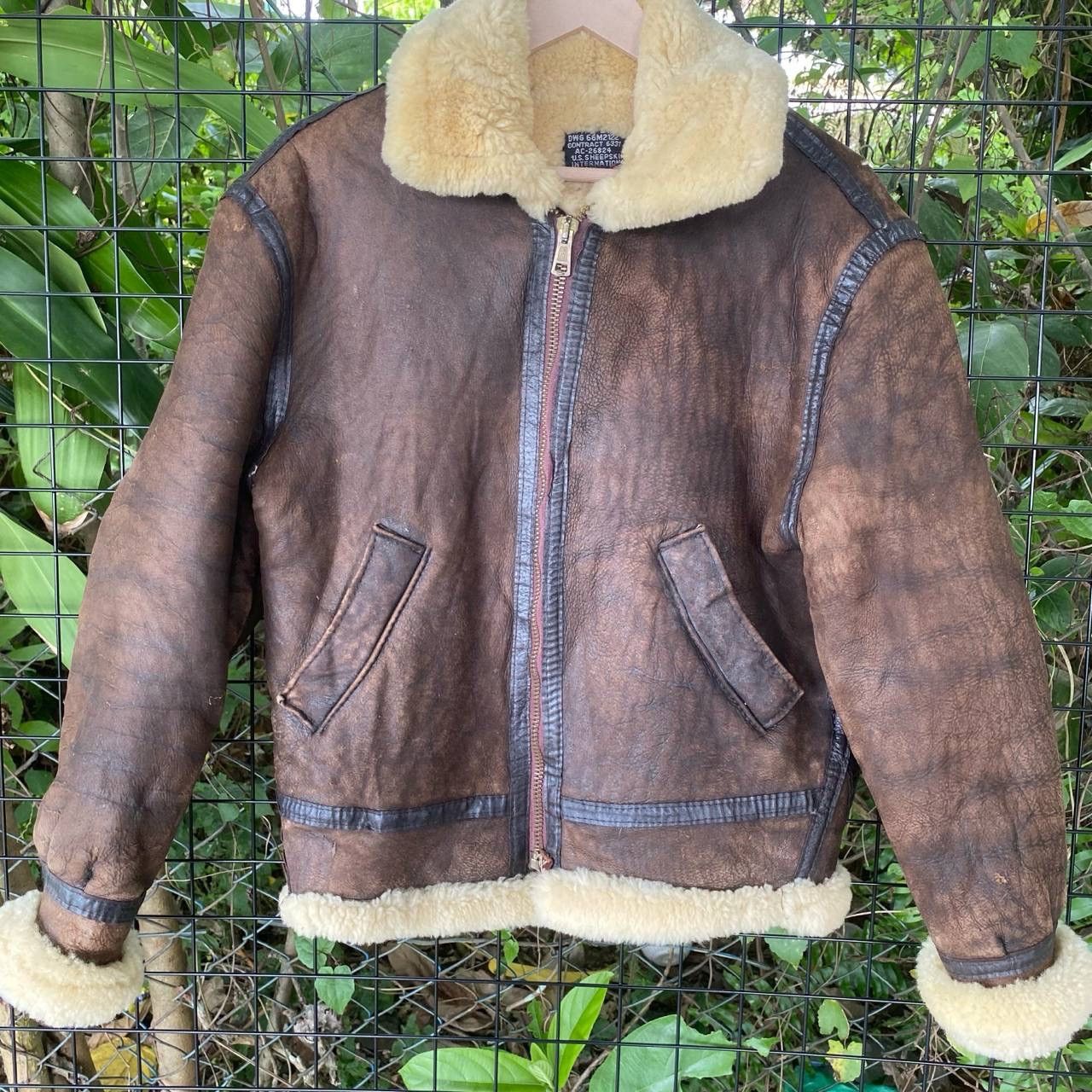 Genuine Leather Vtg B3 US Sheepskin Leather Craft Jacket Size US S / EU 44-46 / 1 - 2 Thumbnail