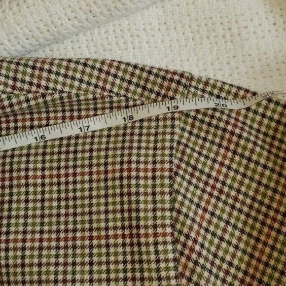Vintage Lands' End Autumn Brown Plaid Flannel Casual Button Down Sz. Size US L / EU 52-54 / 3 - 8 Thumbnail