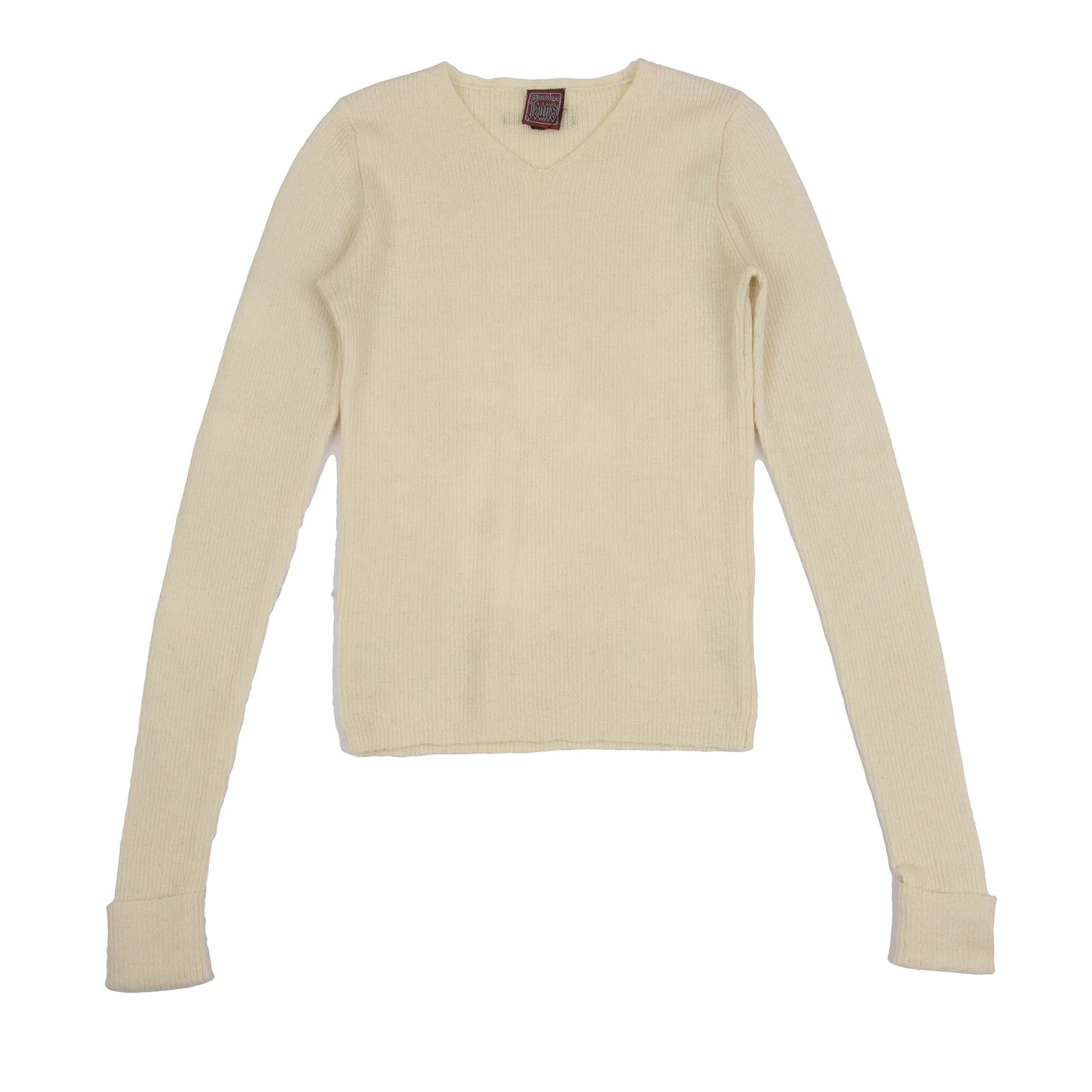Jean Paul Gaultier Wool Ribbed Knit Sweater in Cream Size 48 Size US M / EU 48-50 / 2 - 1 Thumbnail