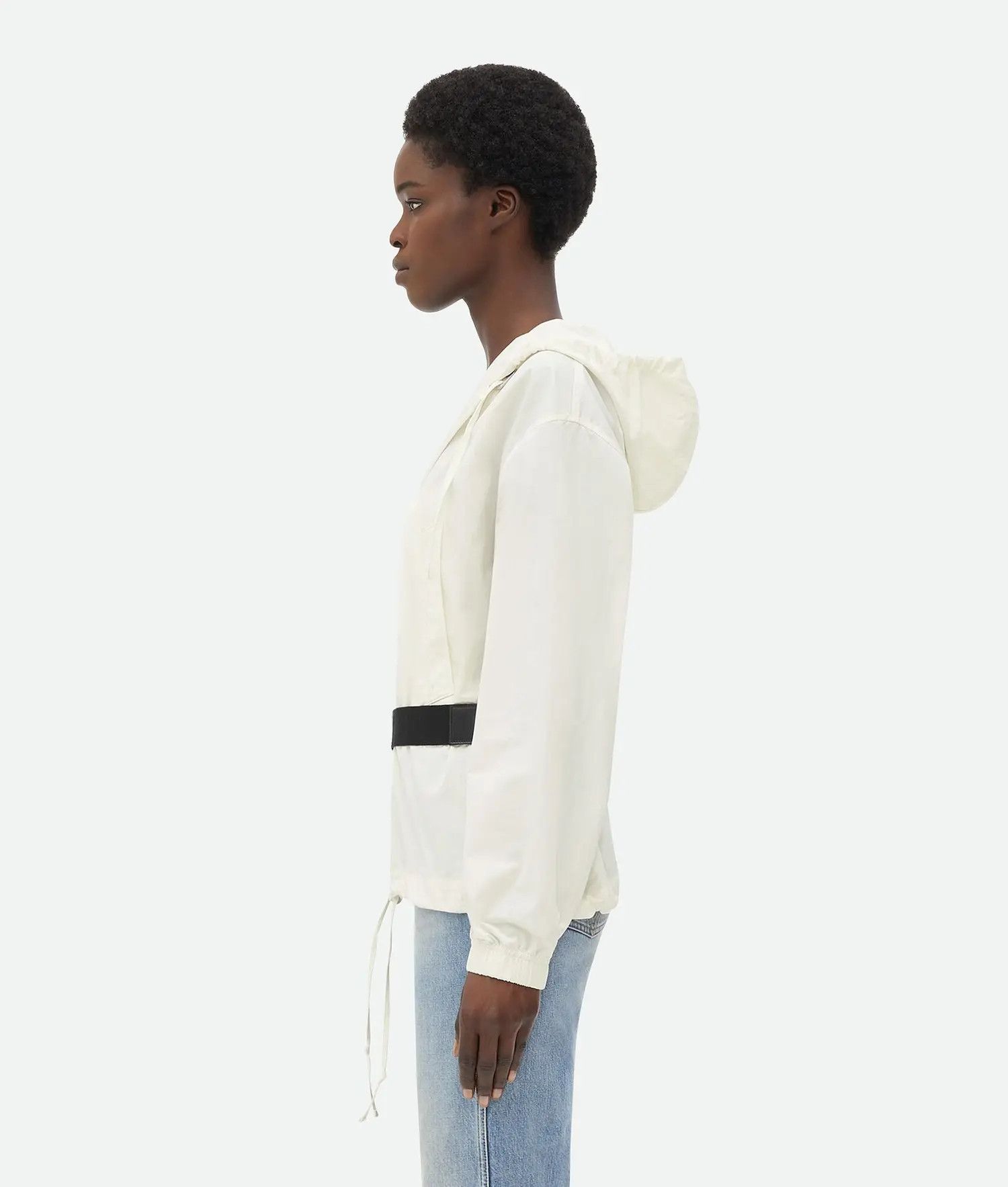 Bottega Veneta o1n1vont0525 Packable Tech Nylon Blouson in Chalk Size XS / US 0-2 / IT 36-38 - 2 Thumbnail