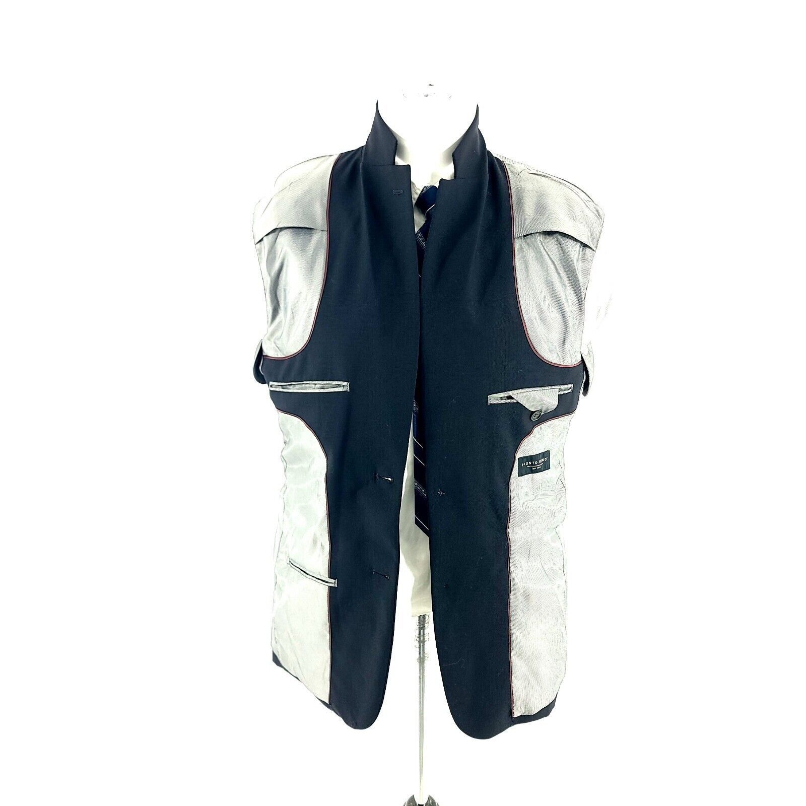 Pronto Uomo Pronto Uomo Wool Polyester 2 Button Blazer 38S Blue Tagged 4 Size 38S - 9 Thumbnail