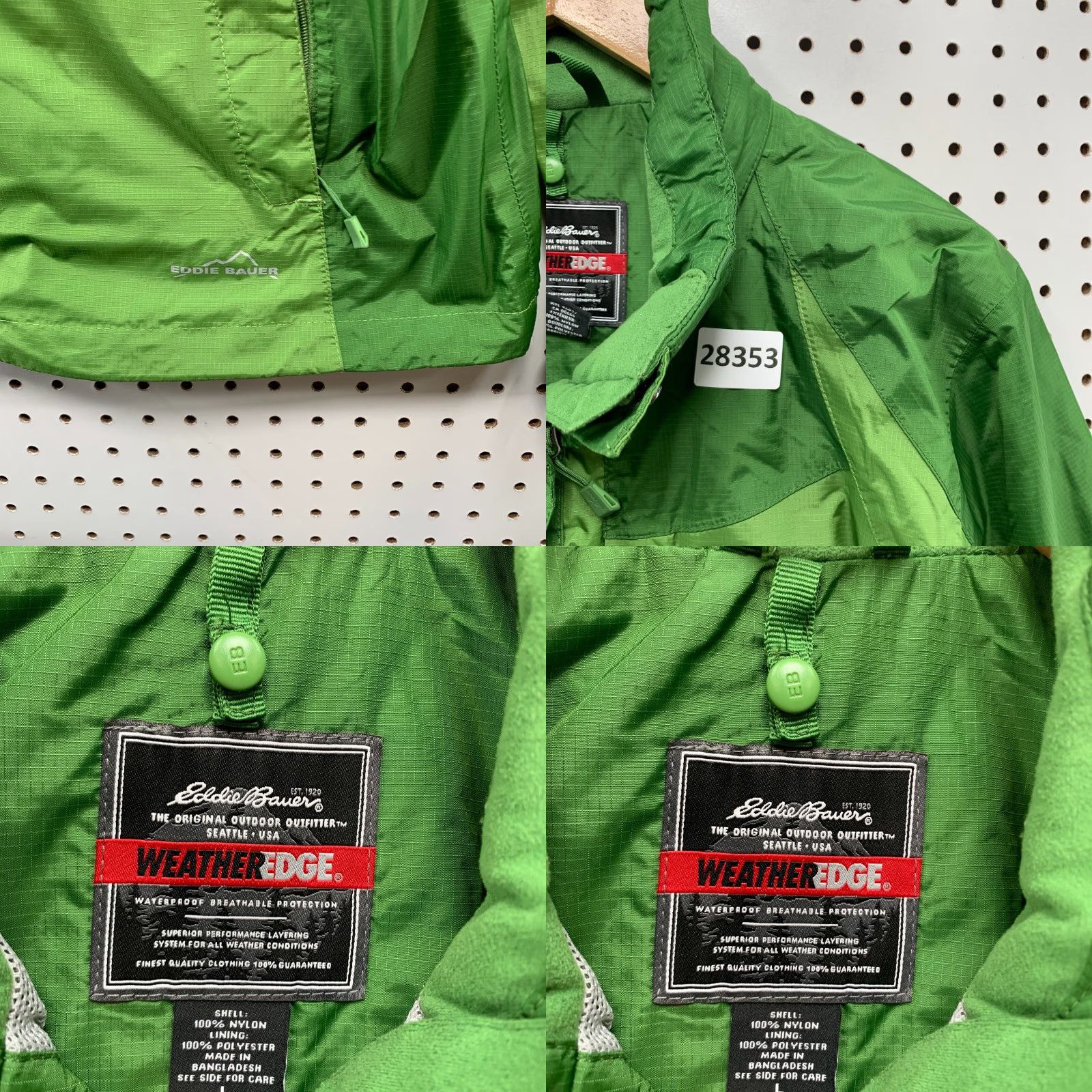 Eddie Bauer Eddie Bauer Weather Edge Windbreaker Jacket Women L Green 100% Nylon Windbreaker Weather Edge Eddie Bauer Women L Green Jacket Size L / US 10 / IT 46 - 8 Thumbnail