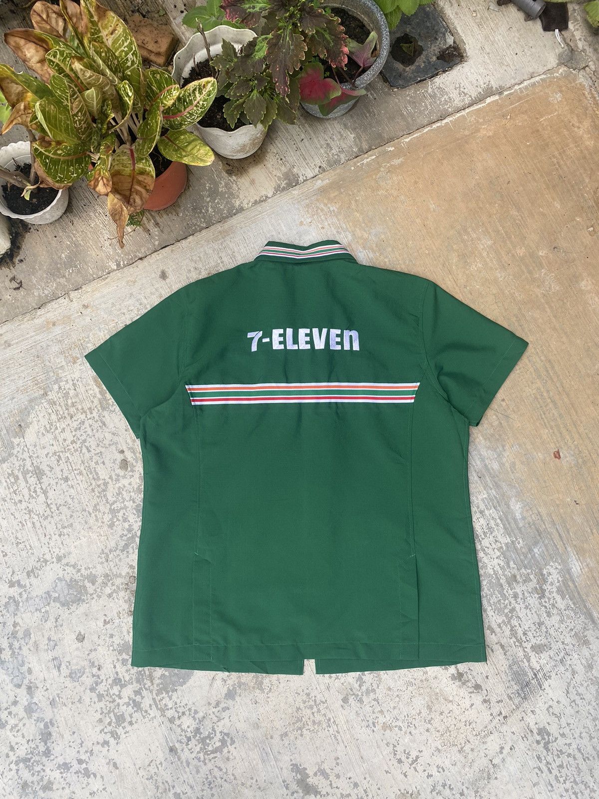 Uniform Wares × Vintage Vintage 7-Eleven Woven Spellout Workshirt Size US M / EU 48-50 / 2 - 2 Thumbnail