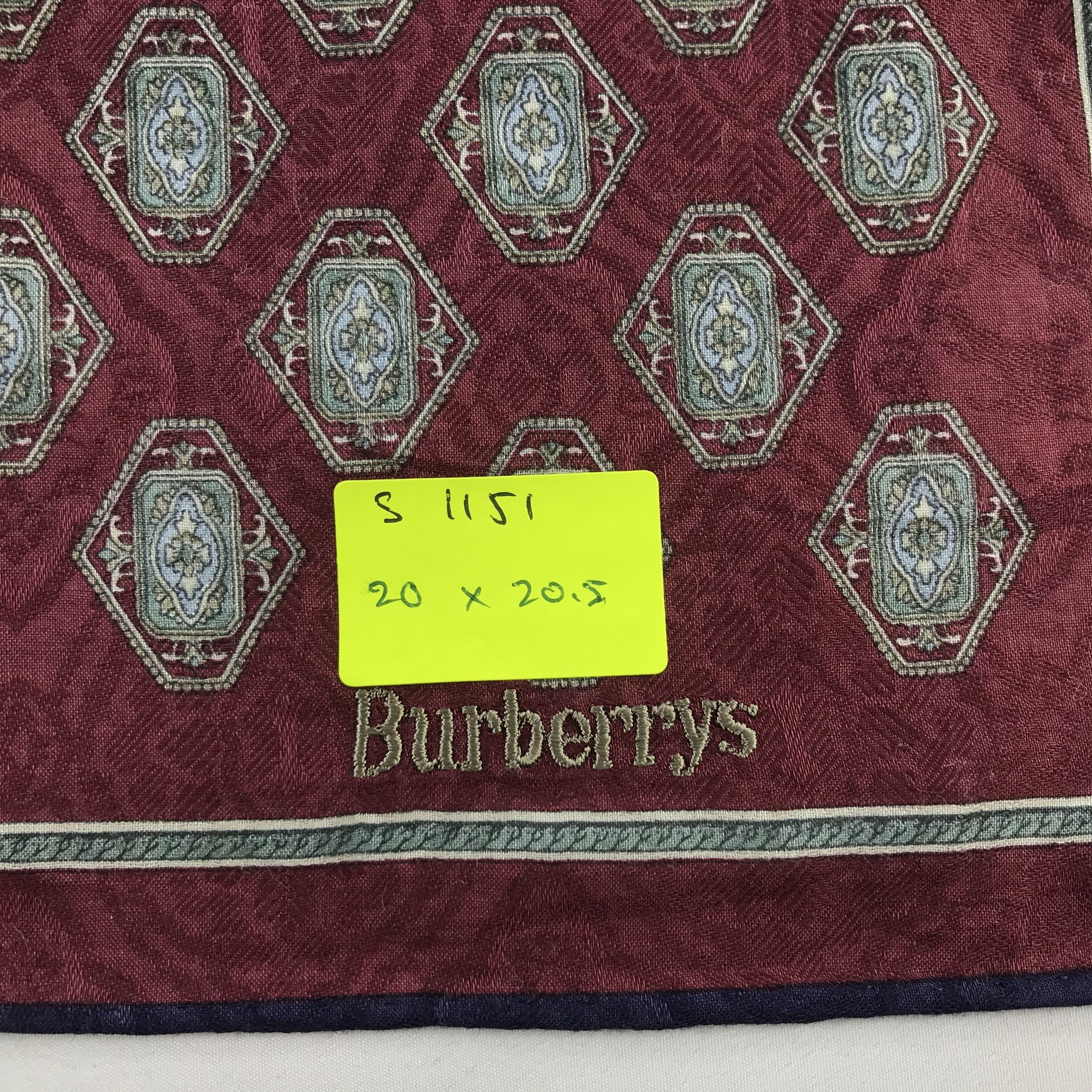 Burberry × Vintage Burberry Bandana / Handkerchief / Neckerchief - S1151 Size ONE SIZE - 5 Thumbnail