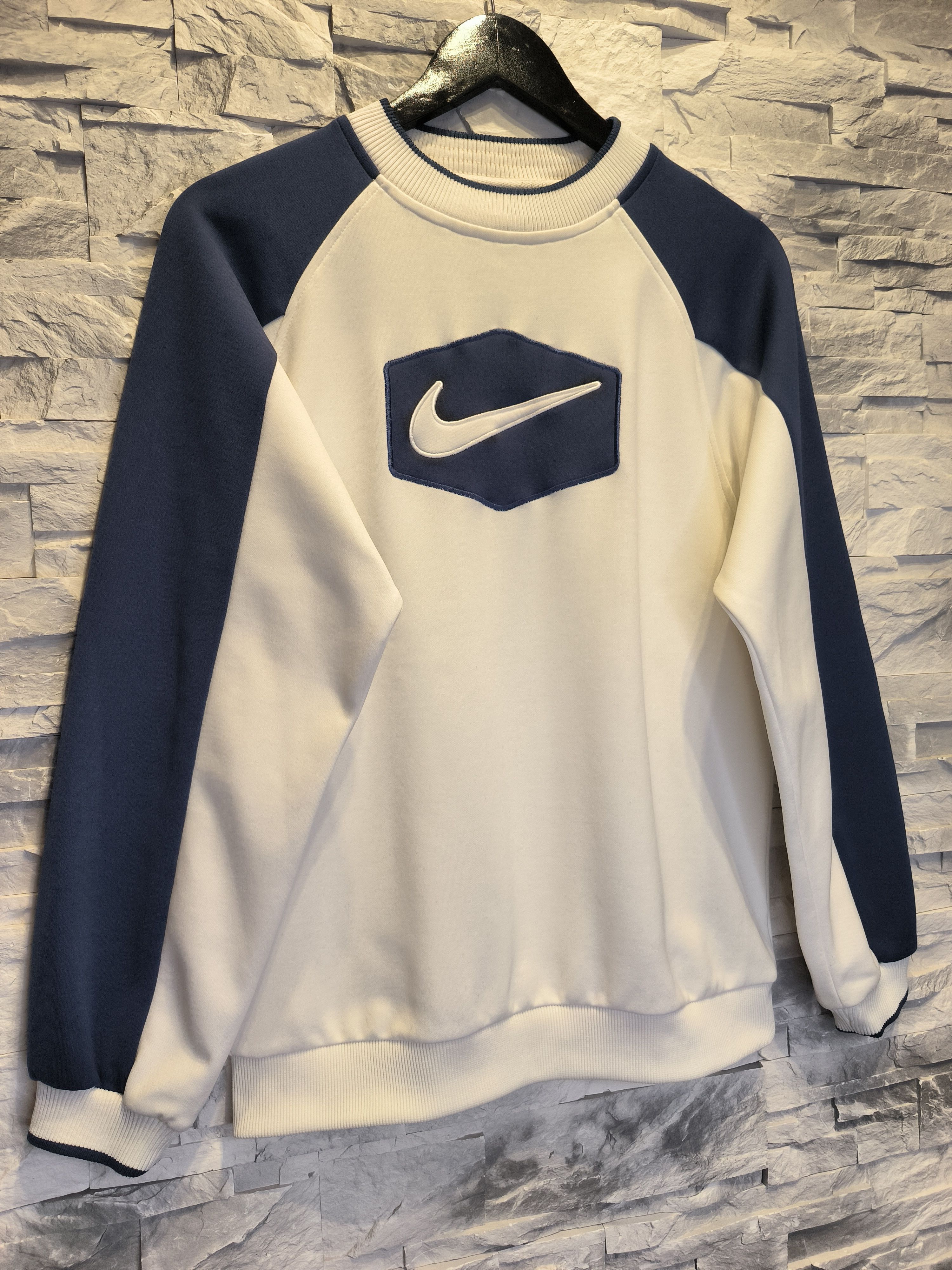 Nike × Vintage Nike Vintage Sweatshirt Big Logo White Crewneck 90s Retro Size US XS / EU 42 / 0 - 3 Thumbnail