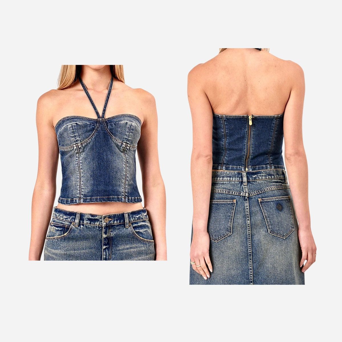 Other Abrand Jeans Women’s Zendya Halter Top Sz XXS or Size XXS / US 00 / IT 34 - 2 Thumbnail