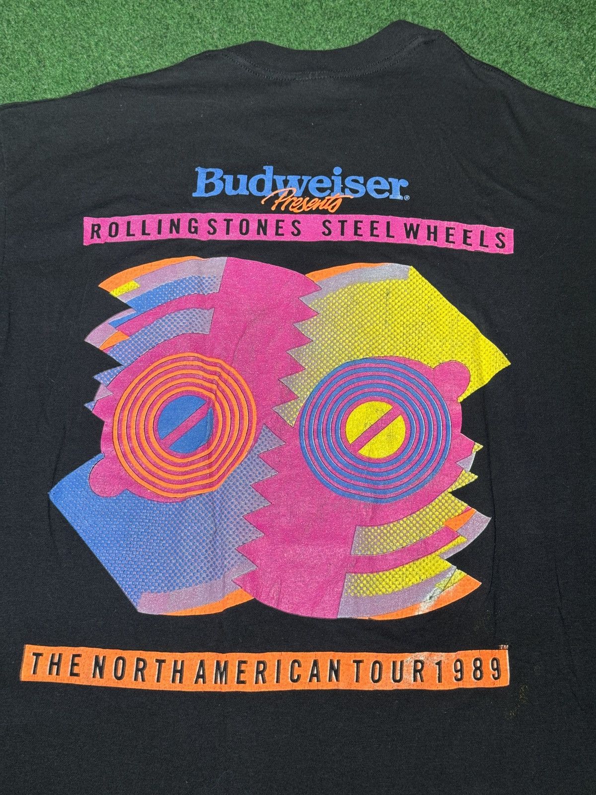 Brockum Vintage 80s Rolling Stones 21x28 Concert L/XL T Shirt Size US L / EU 52-54 / 3 - 4 Thumbnail