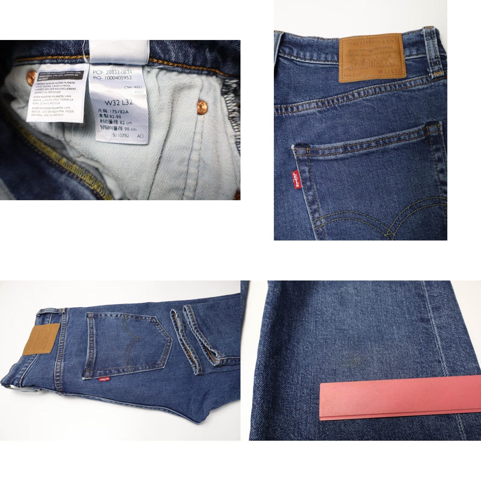 Levi's LEVI'S Lot 512 Premium Big E Jeans Men's W32/L32 Blue Tapered Whiskers Size US 32 / EU 48 - 8 Thumbnail