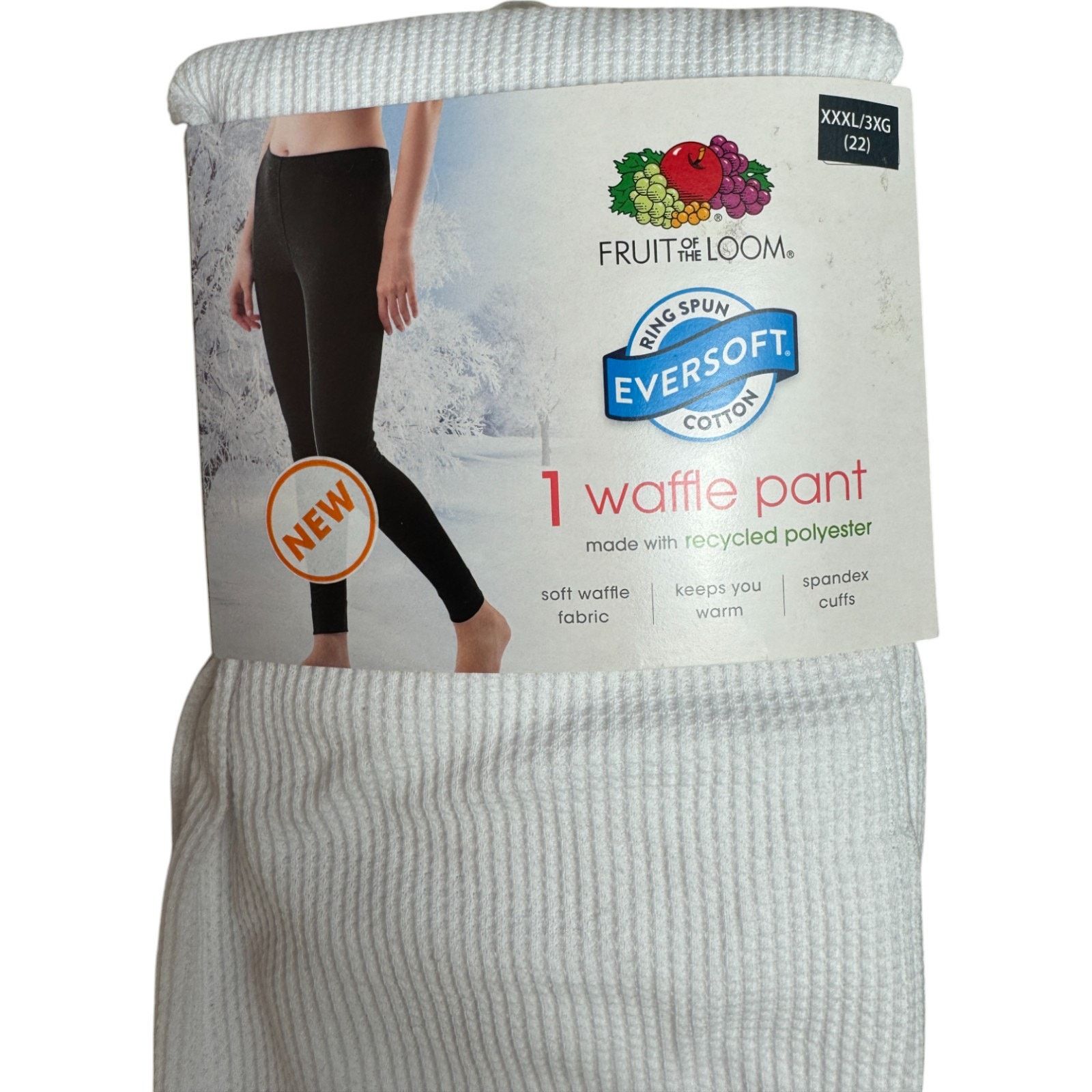Fruit Of The Loom FRUIT of the LOOM Womens XXXL (22) Thermal Bottoms White Size 34" / US 12 / IT 48 - 10 Thumbnail