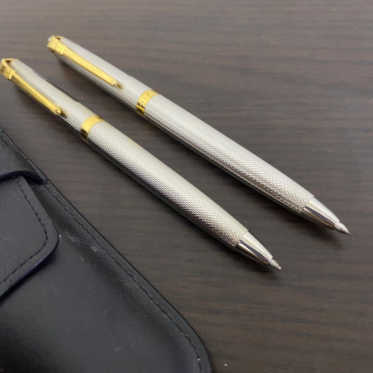 Givenchy Givenchy Vintage Pen & Mechanical Pencil Set + Leather Case Size ONE SIZE - 2 Thumbnail