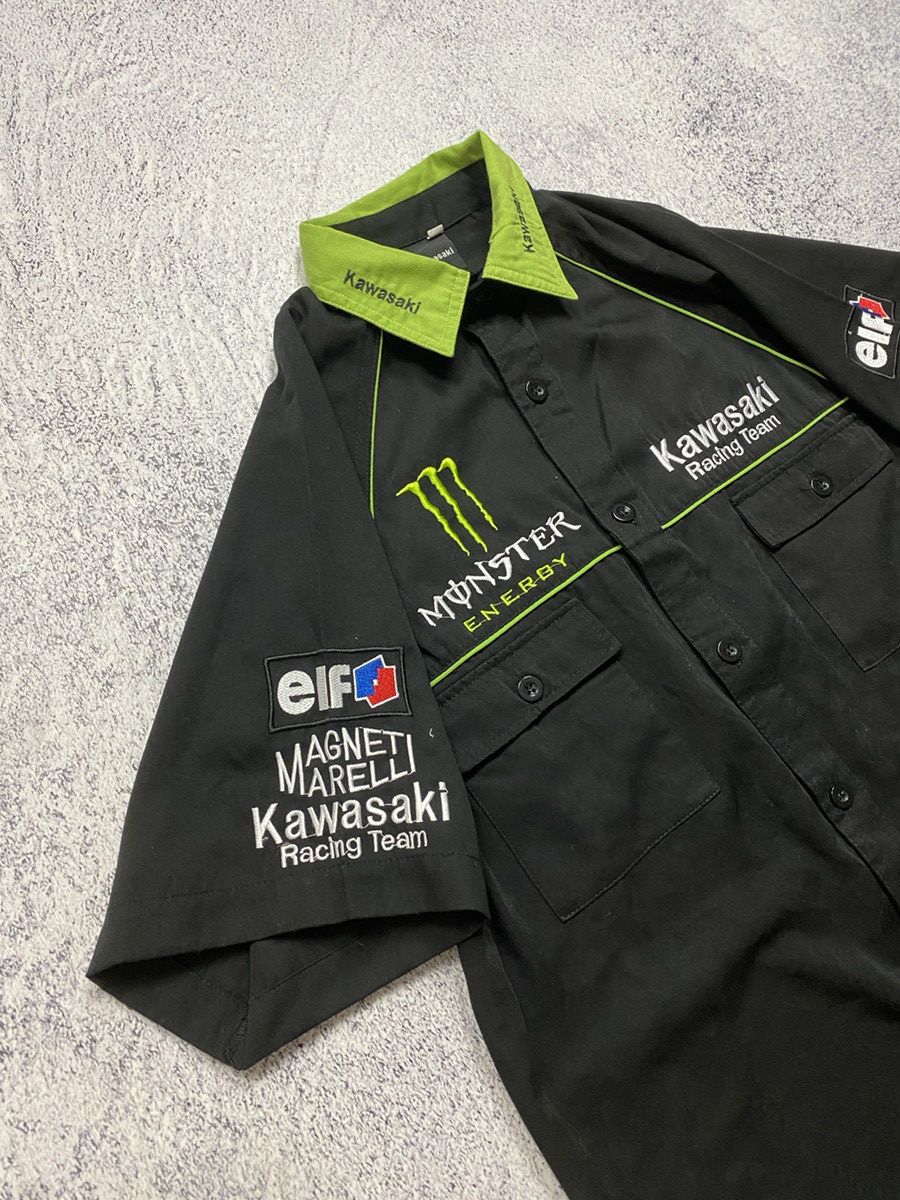 Vintage Vintage Kawasaki Monster Energy Racing Team Button Up Shirt Size US XL / EU 56 / 4 - 4 Thumbnail
