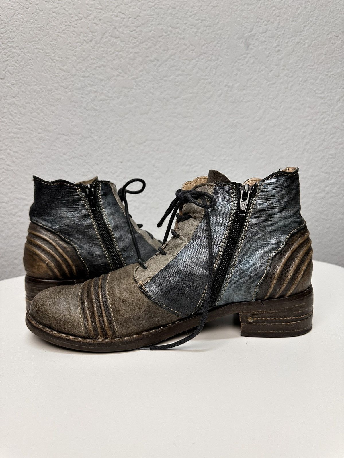 A.S.98 Meltal Zip Italy Leather Mens Boots AS 98 Style Rick Owens Size US 9 / IT 39 - 7 Thumbnail