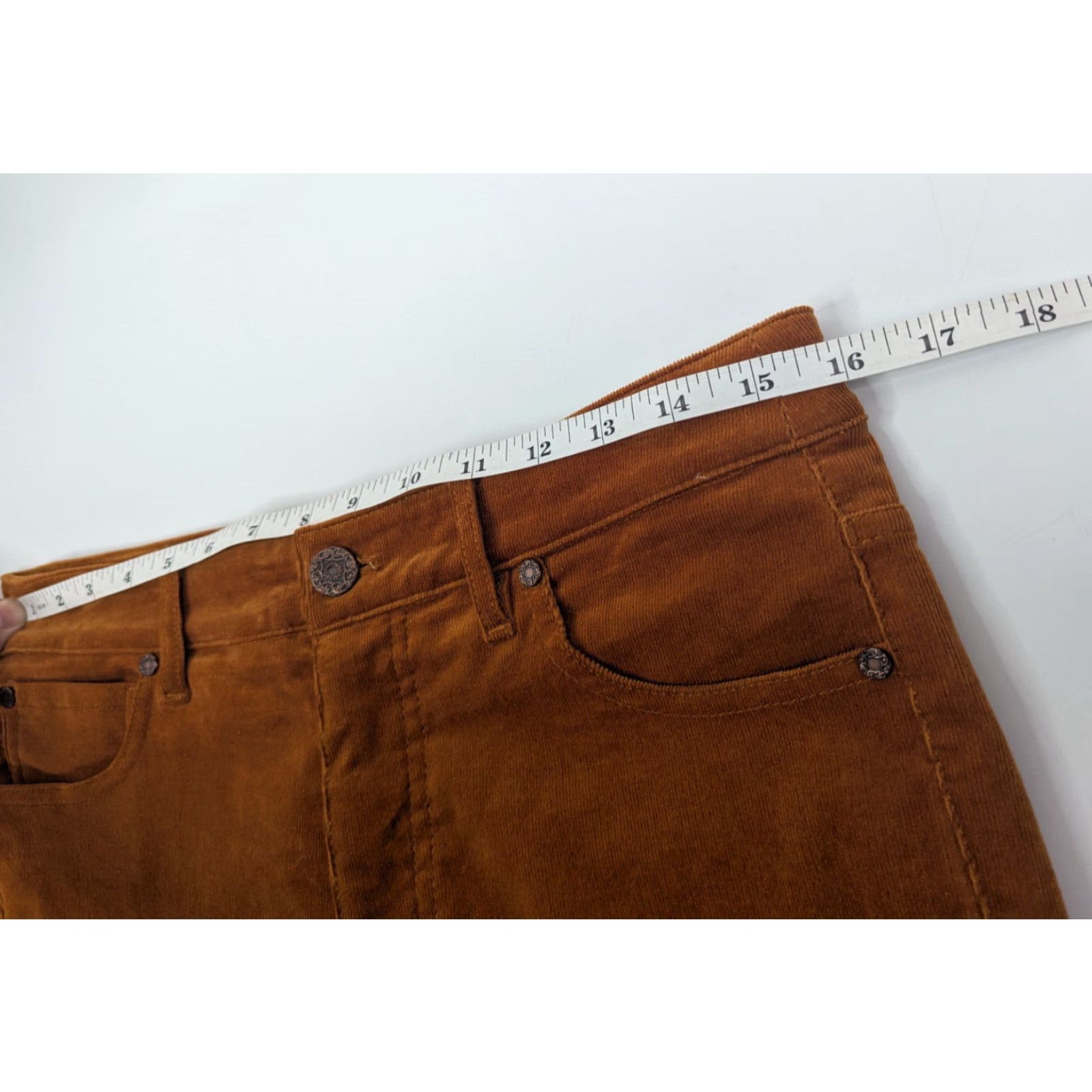 Soft Surroundings Soft Surroundings Women's Rust Corduroy Skinny Pants Size 8 Style 2DP69 Pants Ladies 8 Rust Corduroy Skinny Size 30" / US 8 / IT 44 - 7 Thumbnail