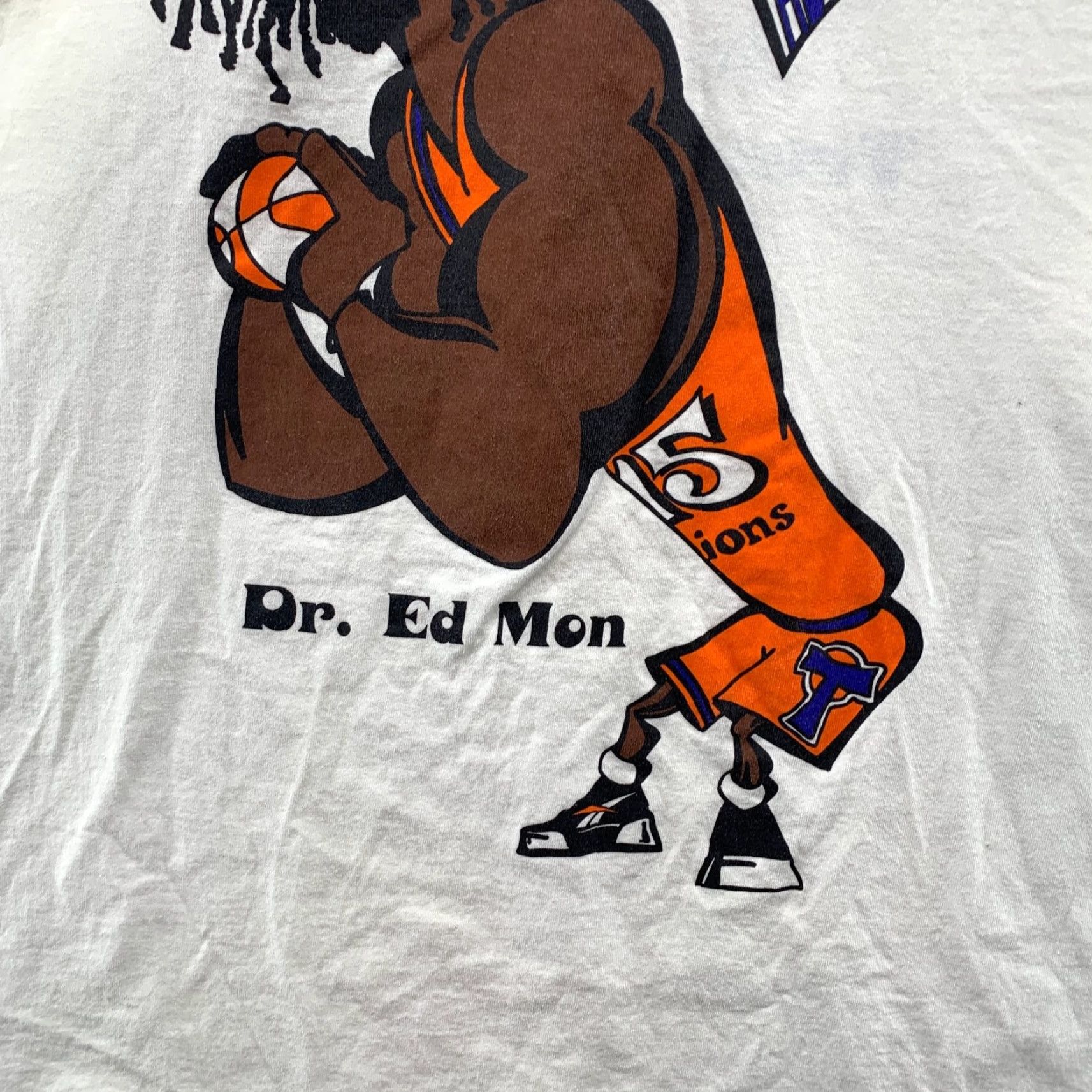 Vintage Vintage Above The Rim Dr Ed Mon Shirt Mens XL White Single Stitch Hoop Wear ATR Size US XL / EU 56 / 4 - 7 Thumbnail