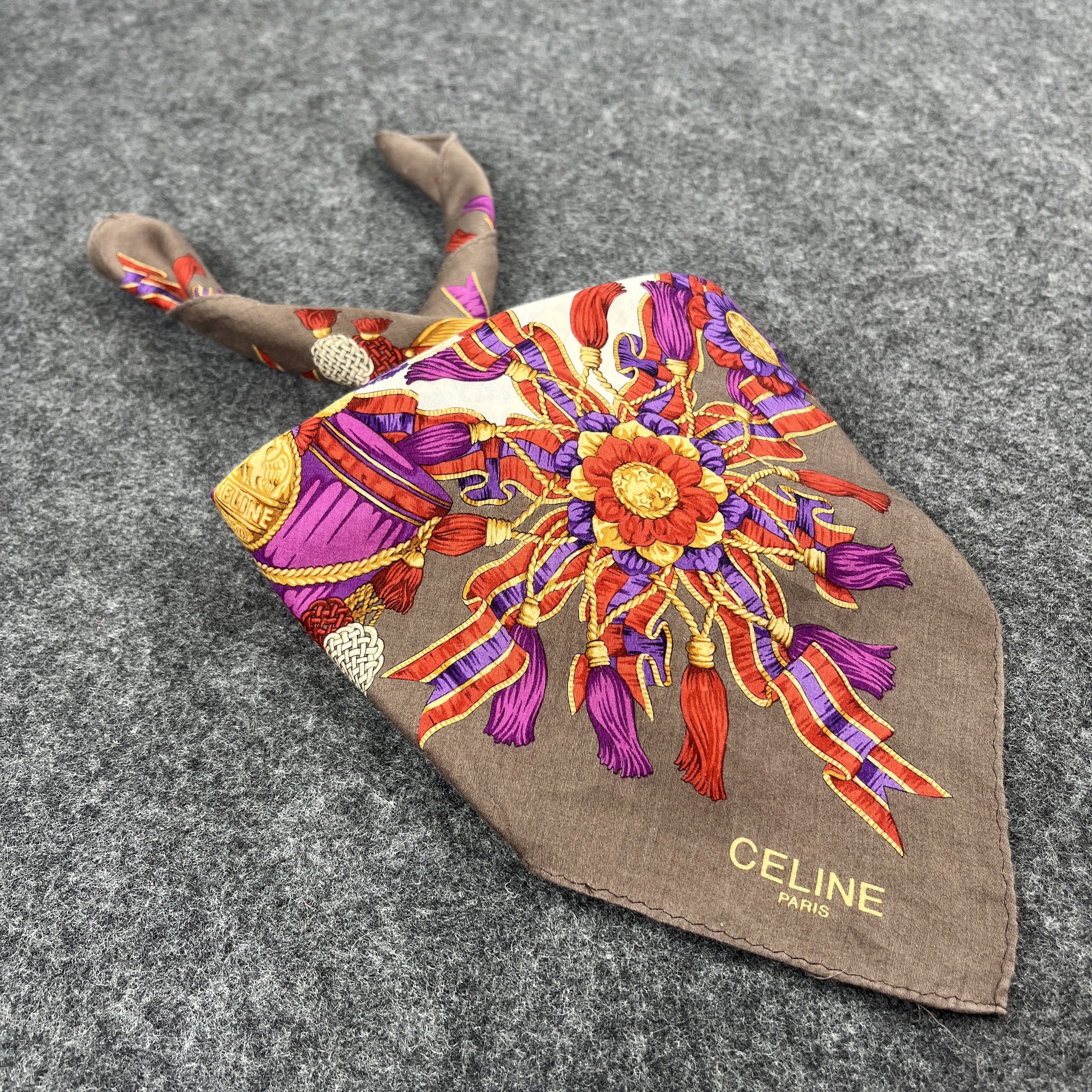 Vintage Celine Handkerchief / Bandana / Neckerchief B113 Size ONE SIZE - 11 Thumbnail