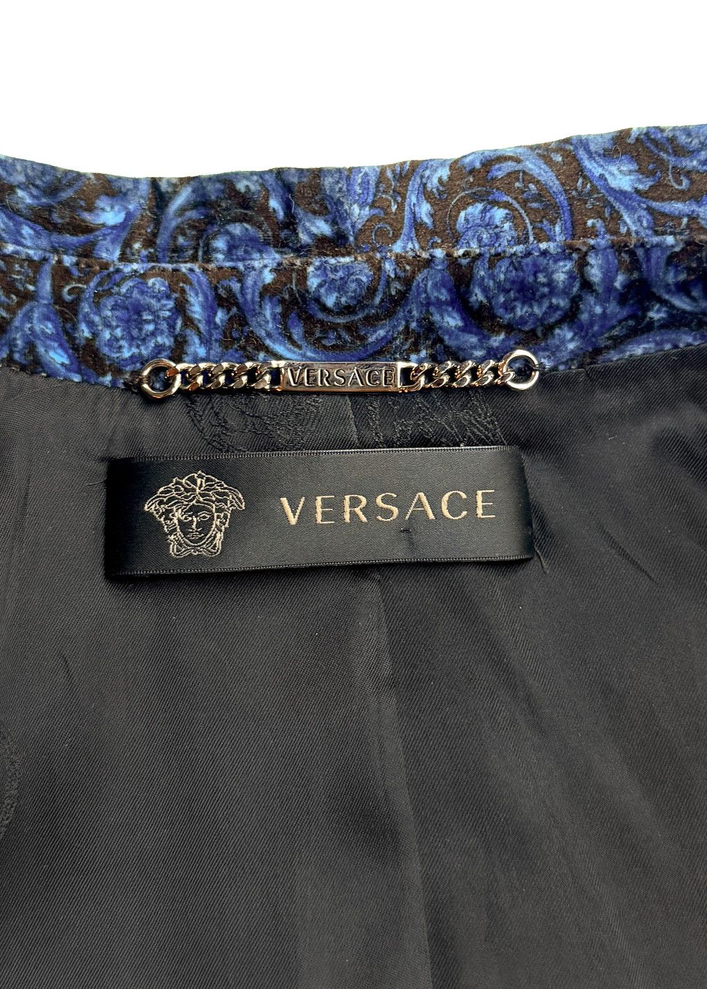 Versace Versace Floral Velvet Double-Breasted Medusa Buttons Blazer Size S / US 4 / IT 40 - 8 Thumbnail