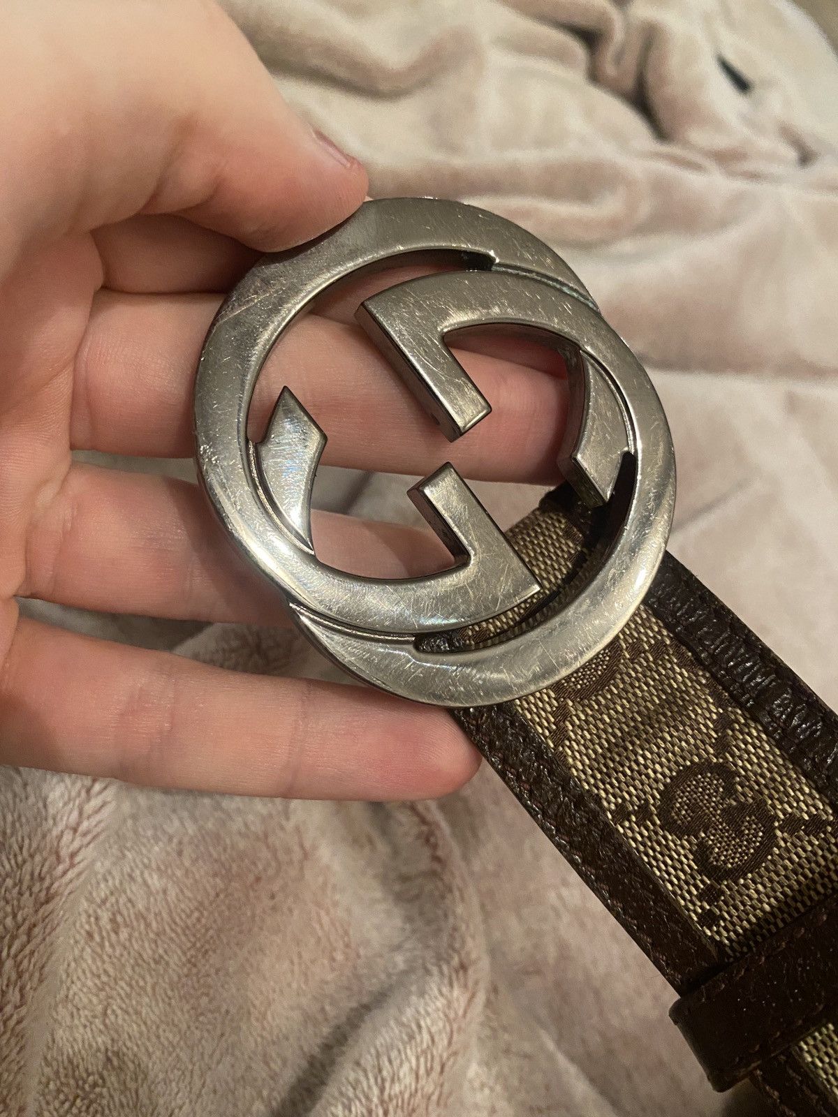 Gucci Gucci monogram belt size 80 Size ONE SIZE - 3 Thumbnail