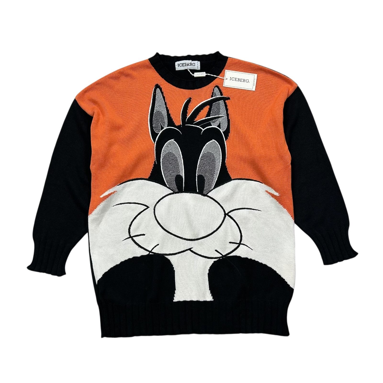 Iceberg VTG 90s SYLVESTER CAT LOONEY TUNES 1993 KNIT SWEATER Size US M / EU 48-50 / 2 - 1 Thumbnail