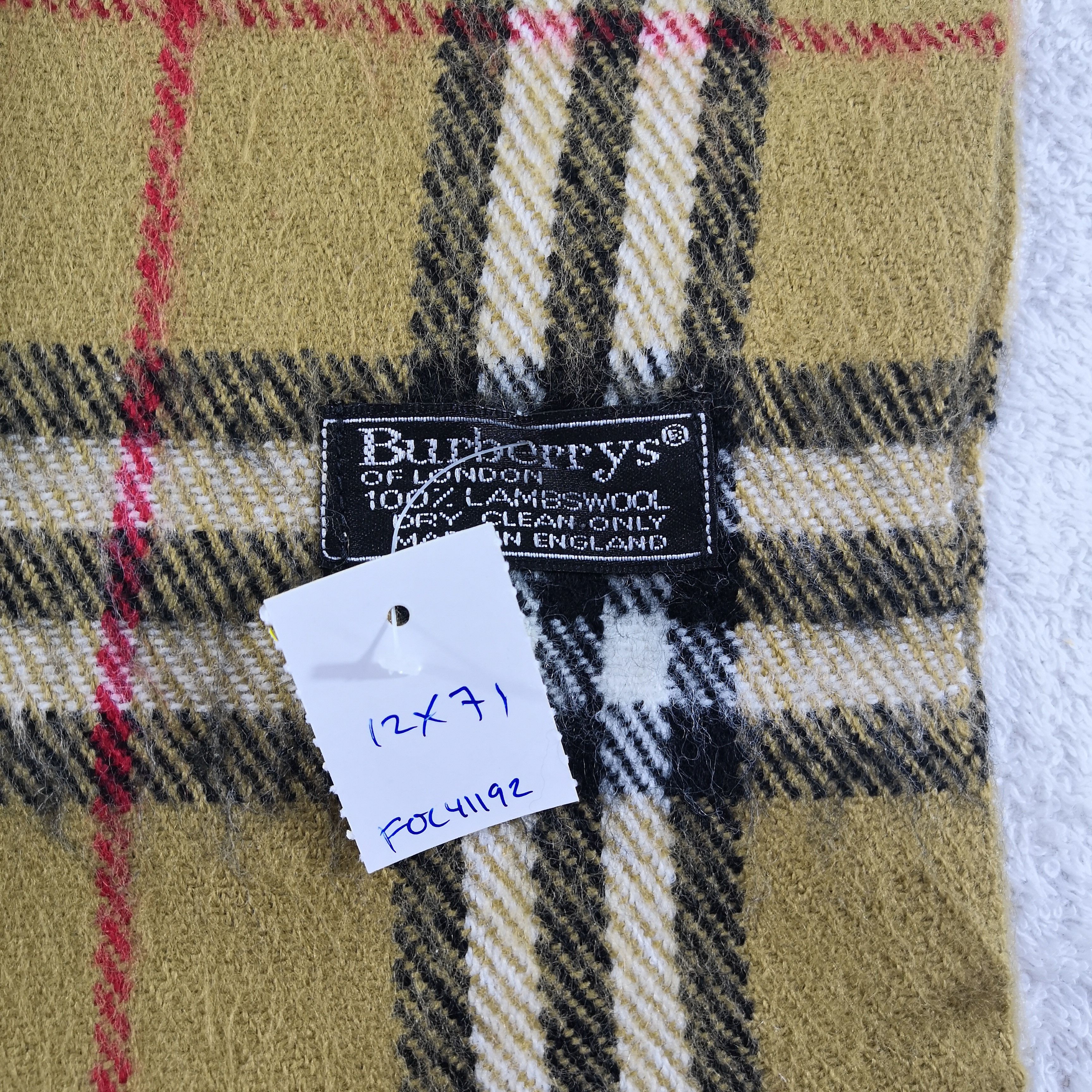 Burberry Vintage Burberry Scarf Muffler Wool Cashmere Scarves Size ONE SIZE - 4 Thumbnail