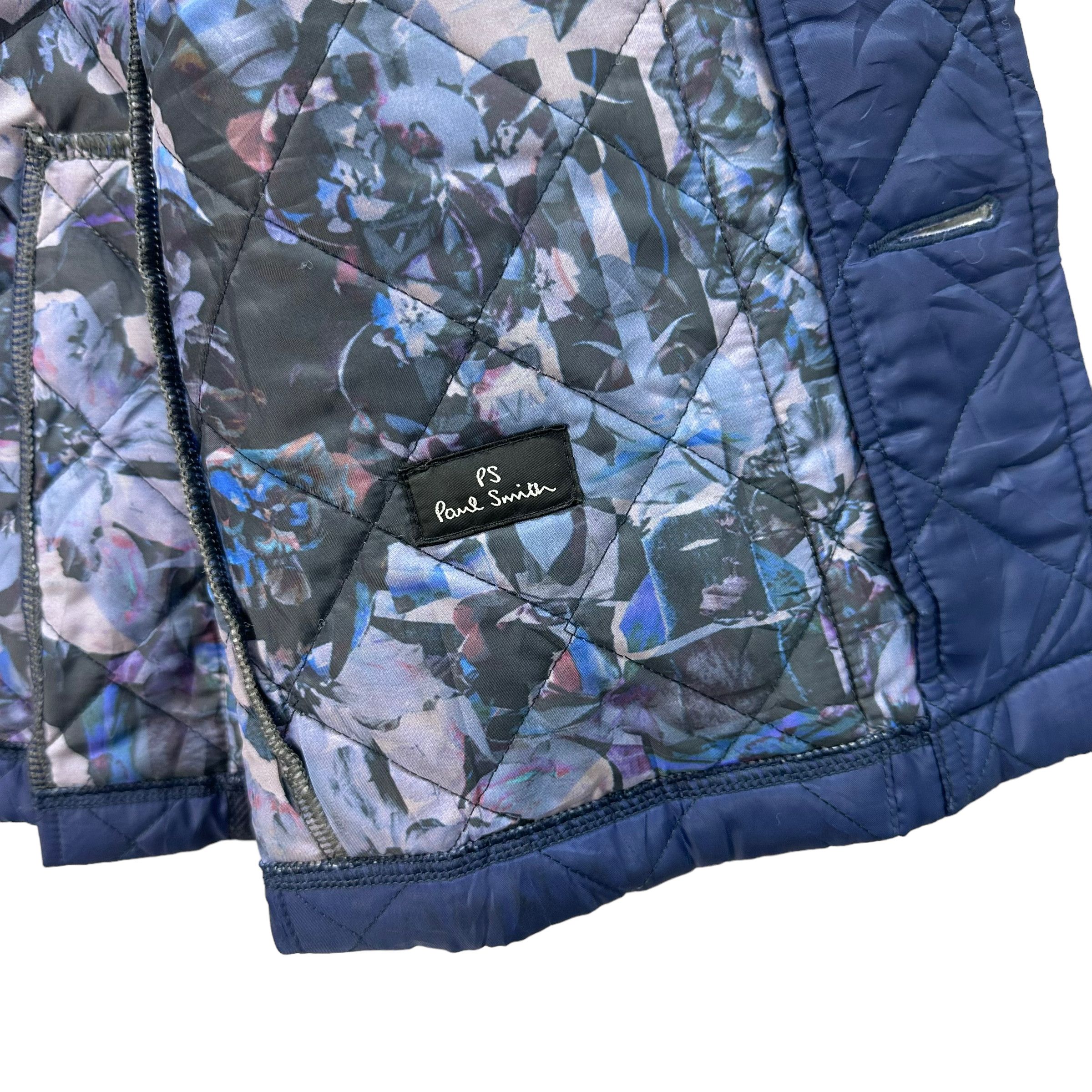 LAVENHAM X PAUL SMITH BLUE QUILTED JACKET #7647-160