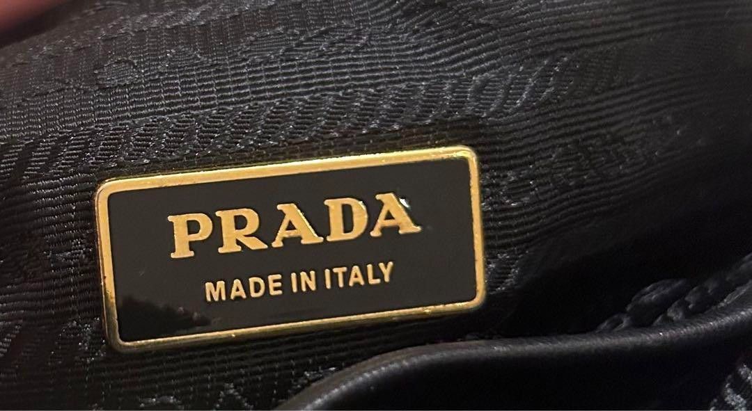 Prada Prada - Pink Mini Handbag Ribbon Pouch Leather Black Size ONE SIZE - 7 Thumbnail