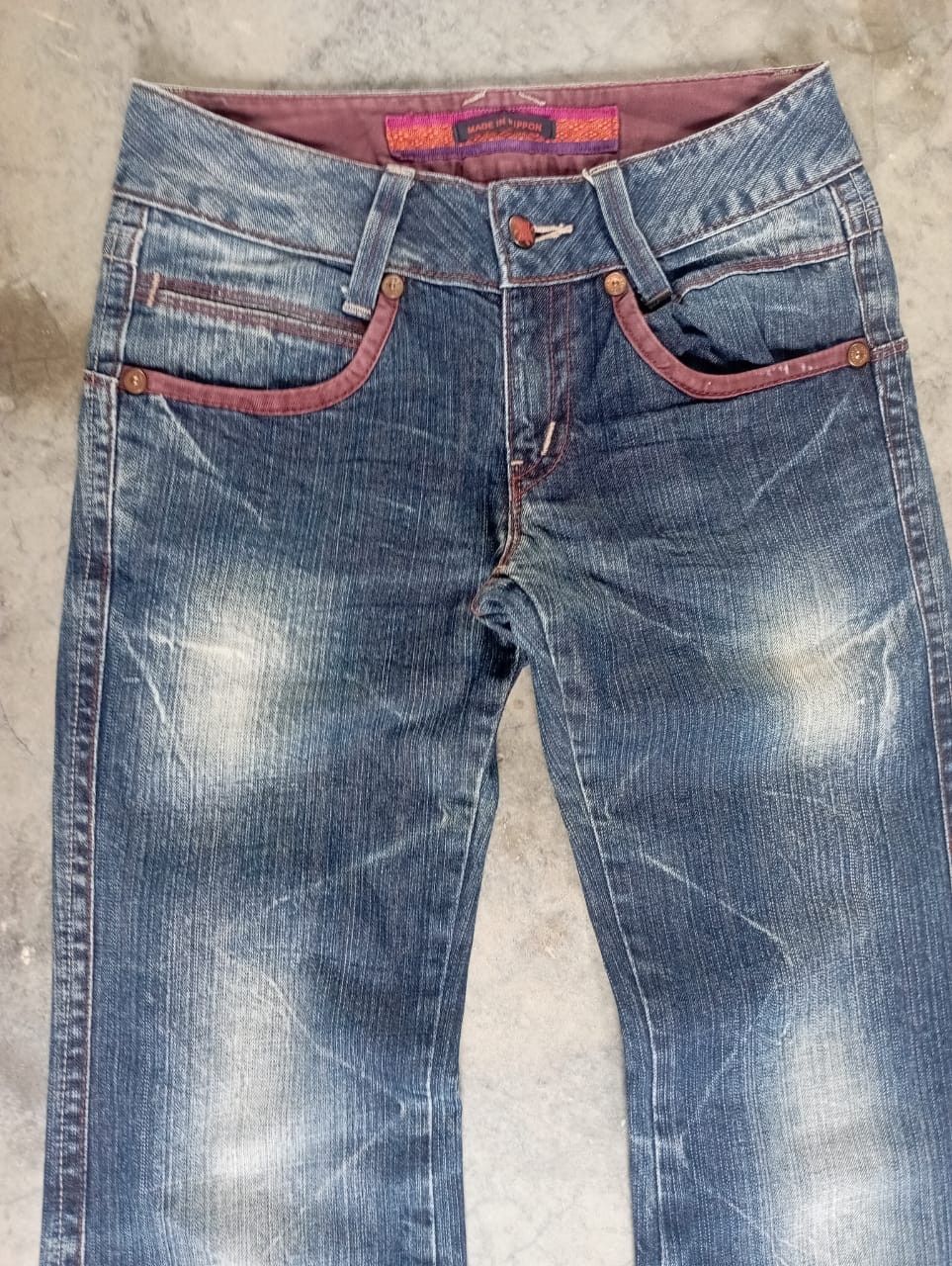 If Six Was Nine Super Flare Jeans Made In Japan Stone Wash ET BOITE Bootcut Size US 27 - 4 Thumbnail