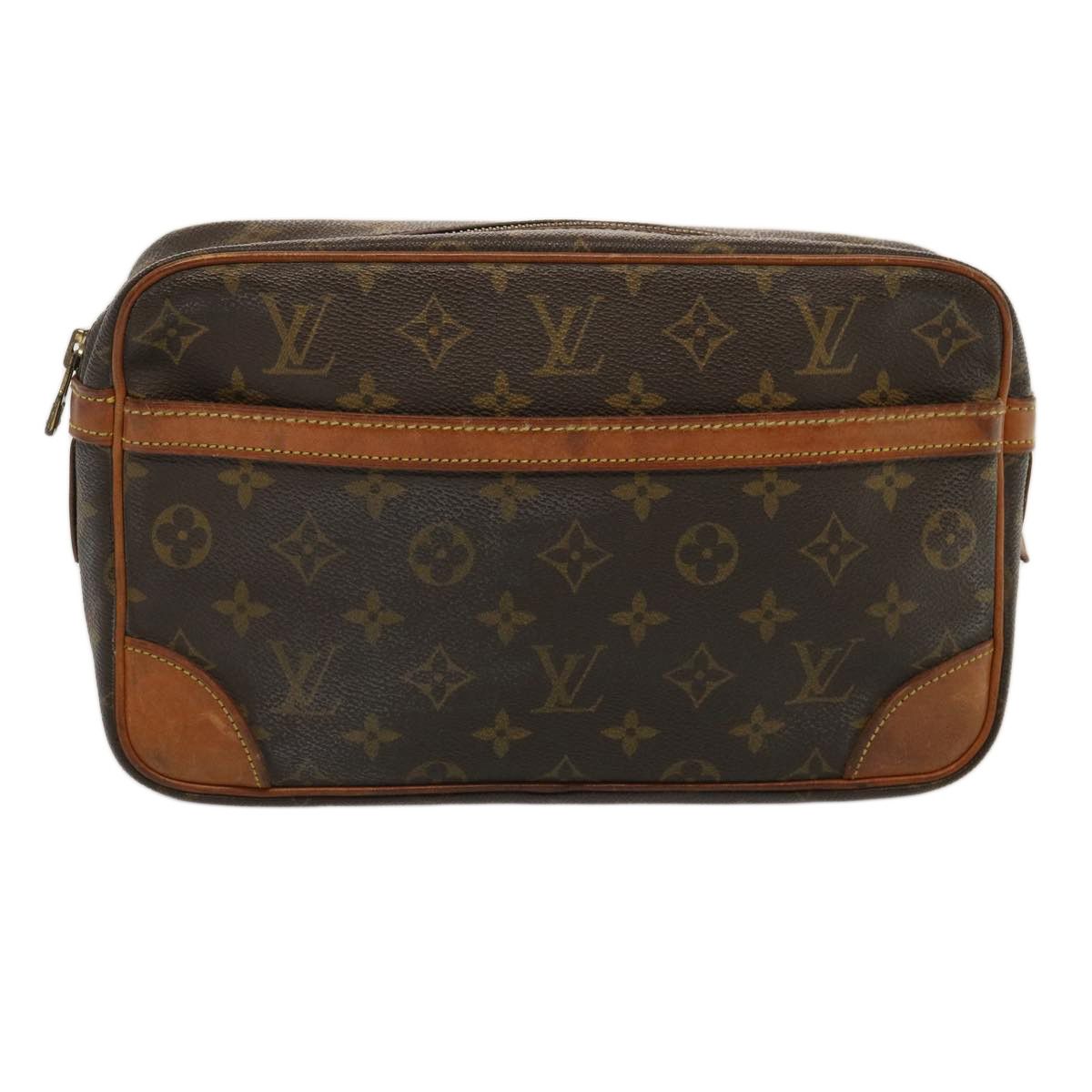 Louis Vuitton Compiegne 28 Brown Canvas Clutch Bag (Pre-Owned) Size ONE SIZE - 1 Thumbnail