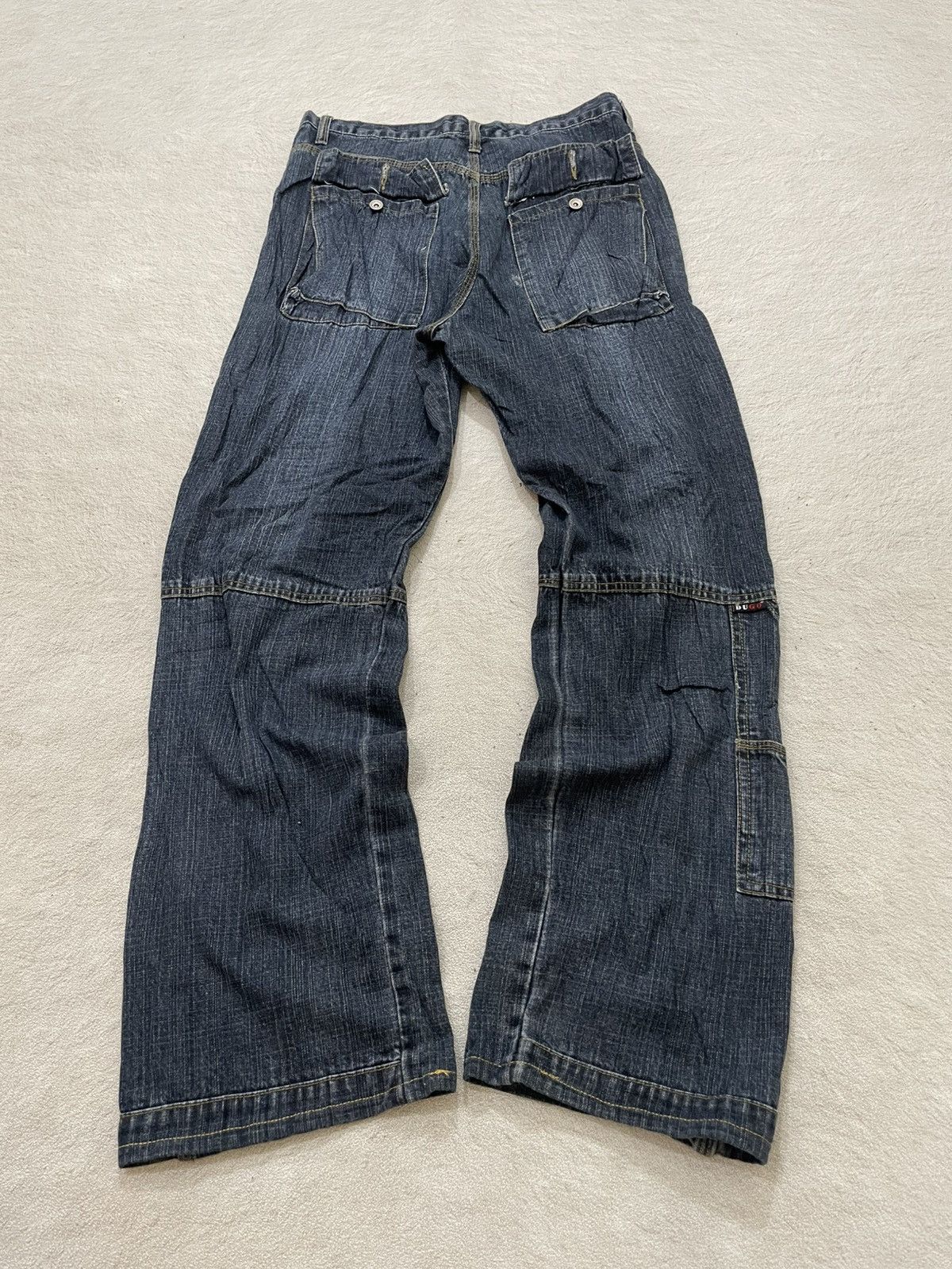 Japanese Brand 2000s Japan Raw Denim Carpenter Jeans Washed Y2K loose fit Size US 31 - 8 Thumbnail