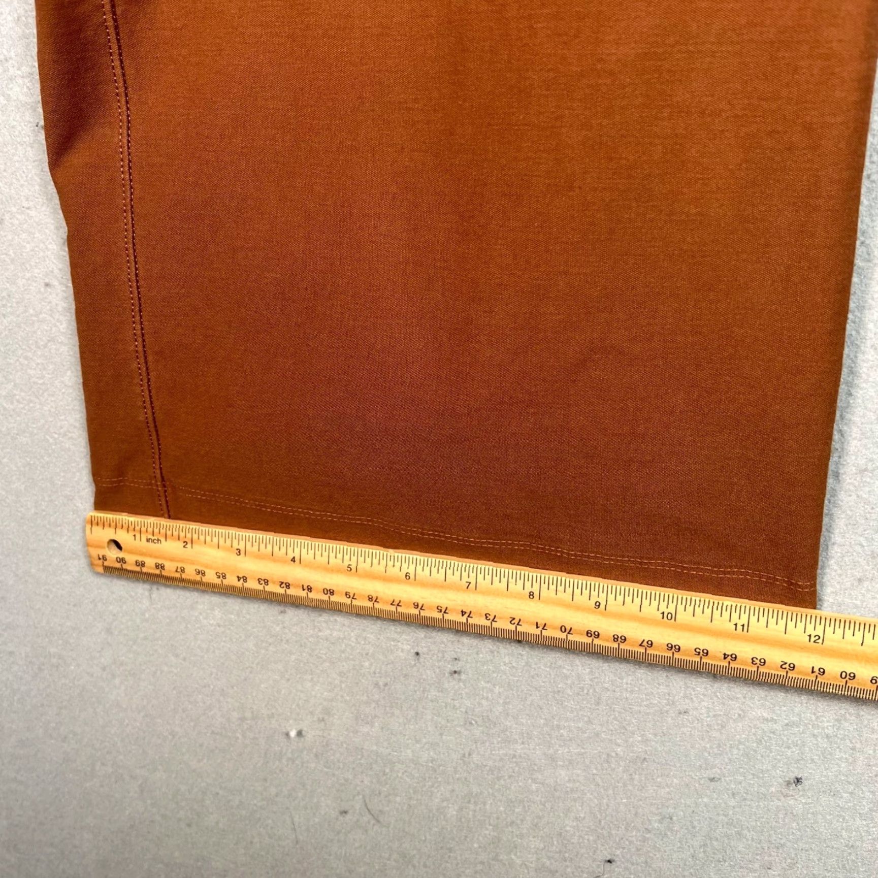 Lululemon Lululemon City Sleek Womens 32 Rust Brown Wide Leg Chino Pants Stretch Pants Chino City Womens 32 Brown Stretch Logo Pockets Wide-Leg 8/10 Vintage No Size 24" / US 00 / IT 34 - 7 Thumbnail