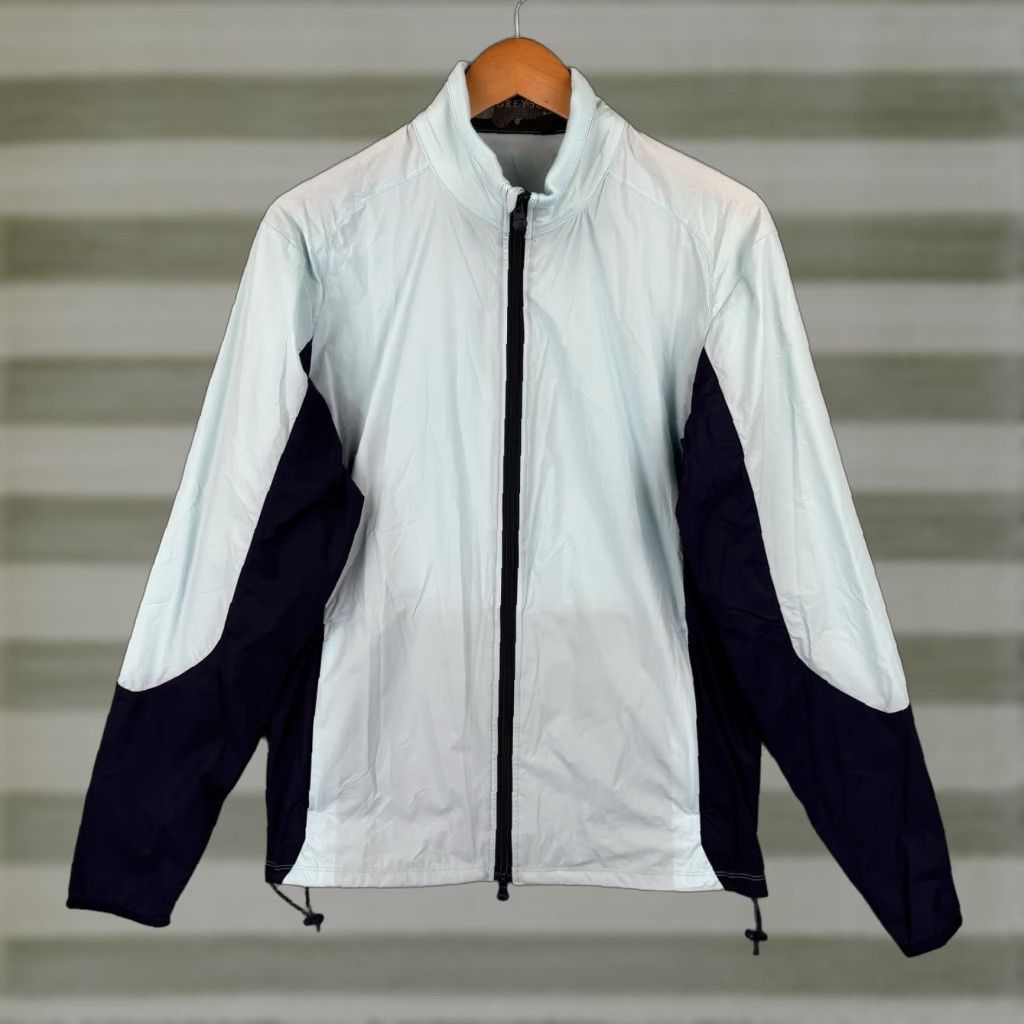 Vintage Greyson Trailwolf Lightweight Windproof Golf Jacket Mens M Light Blue Navy Zip Pockets Full Zip Stand-Up Collar Golf Jacket - Mens Size US M / EU 48-50 / 2 - 1 Thumbnail
