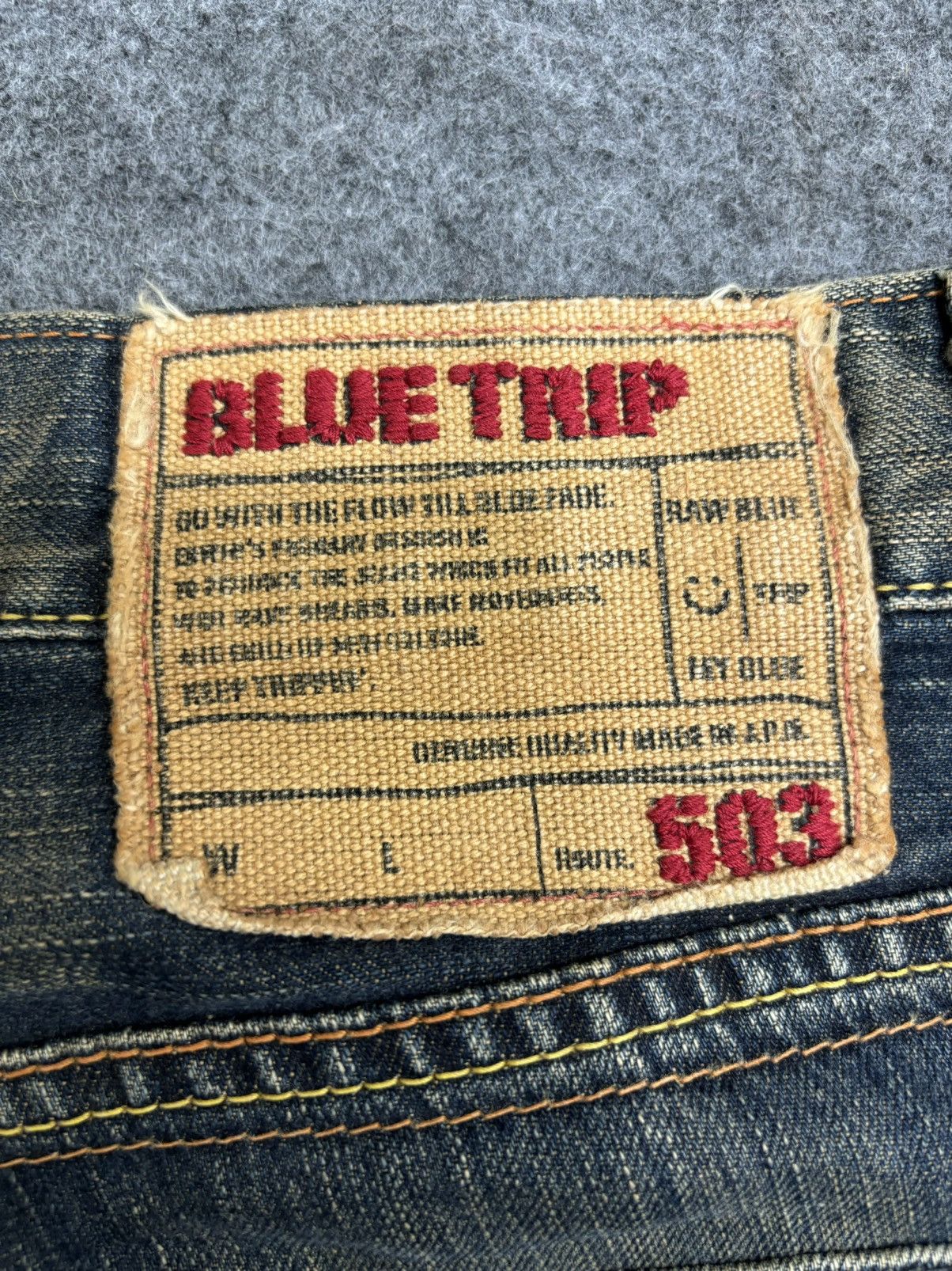 Edwin 💥Insane Raw Fades💥Edwin 503 Wide Japan Style Denim F478 Size US 33 - 20 Thumbnail