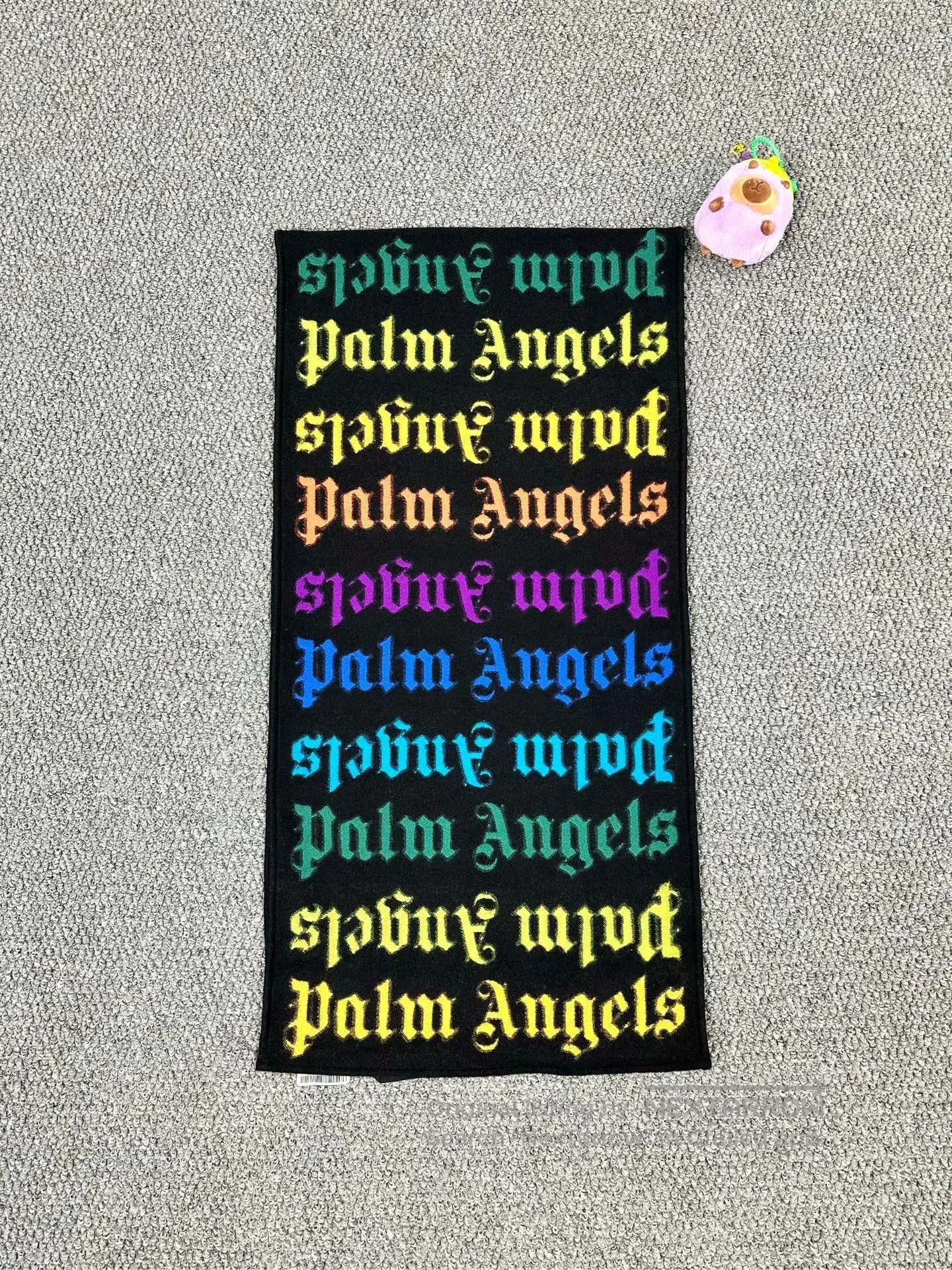 Palm Angels Palm Angels Colorful Printed Letter Logo Wool Scarf| Size ONE SIZE - 2 Thumbnail
