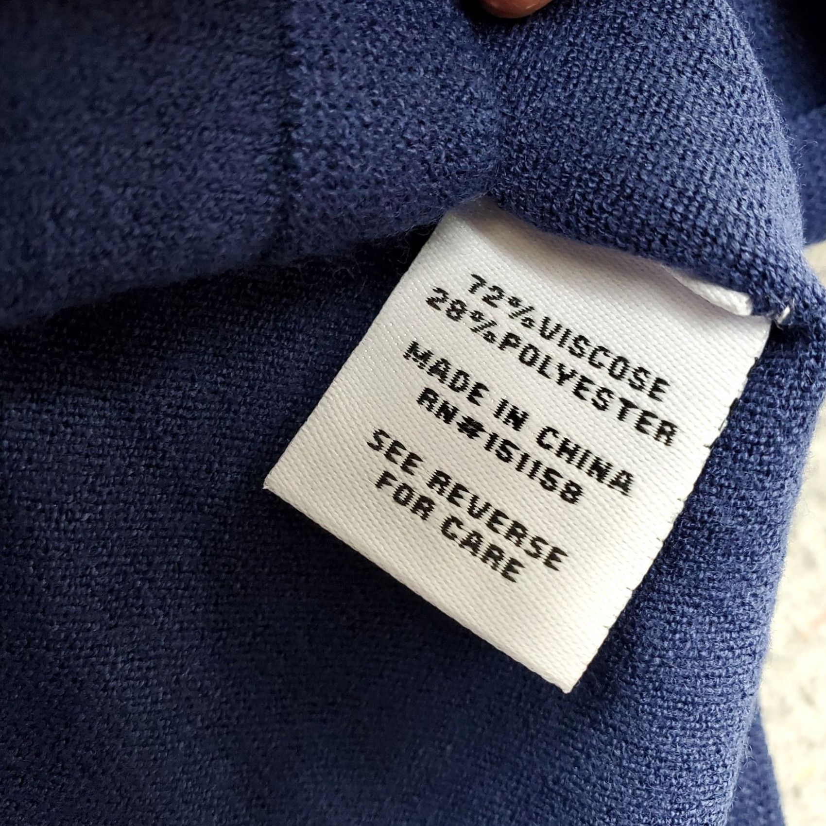 Vintage 525 America Top Womens Medium Navy Regular Fit Long Sleeve Mock Neck Shirt Size M / US 6-8 / IT 42-44 - 7 Thumbnail