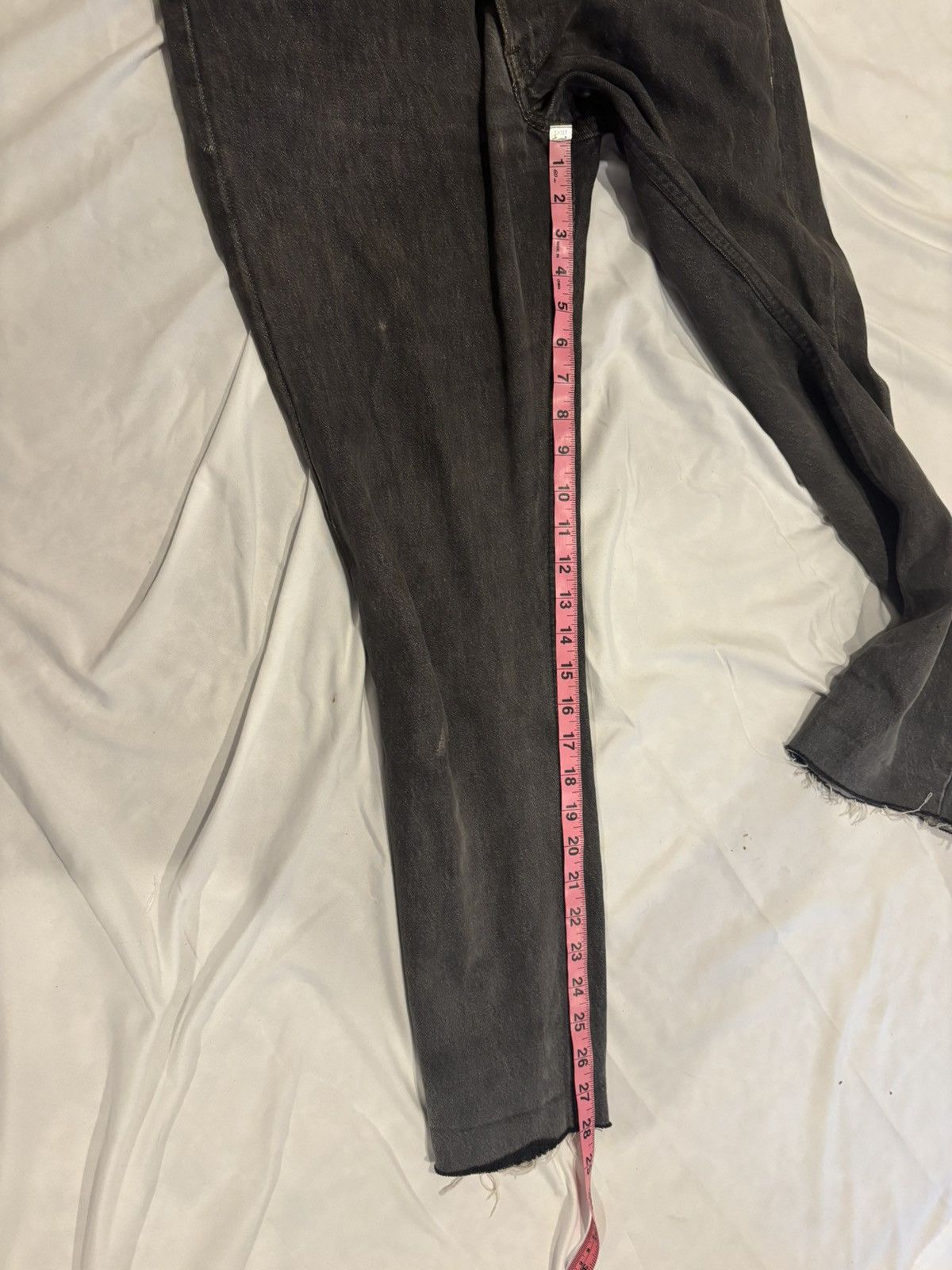 Levi's Distressed 80s Levi's 501-0658 Black Yarn Dyed Denim 32 × 28 Size US 32 / EU 48 - 14 Thumbnail