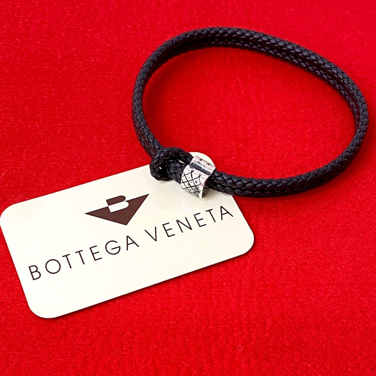 Bottega Veneta Bottega Veneta Bracelet Black Silver Size ONE SIZE - 1 Thumbnail