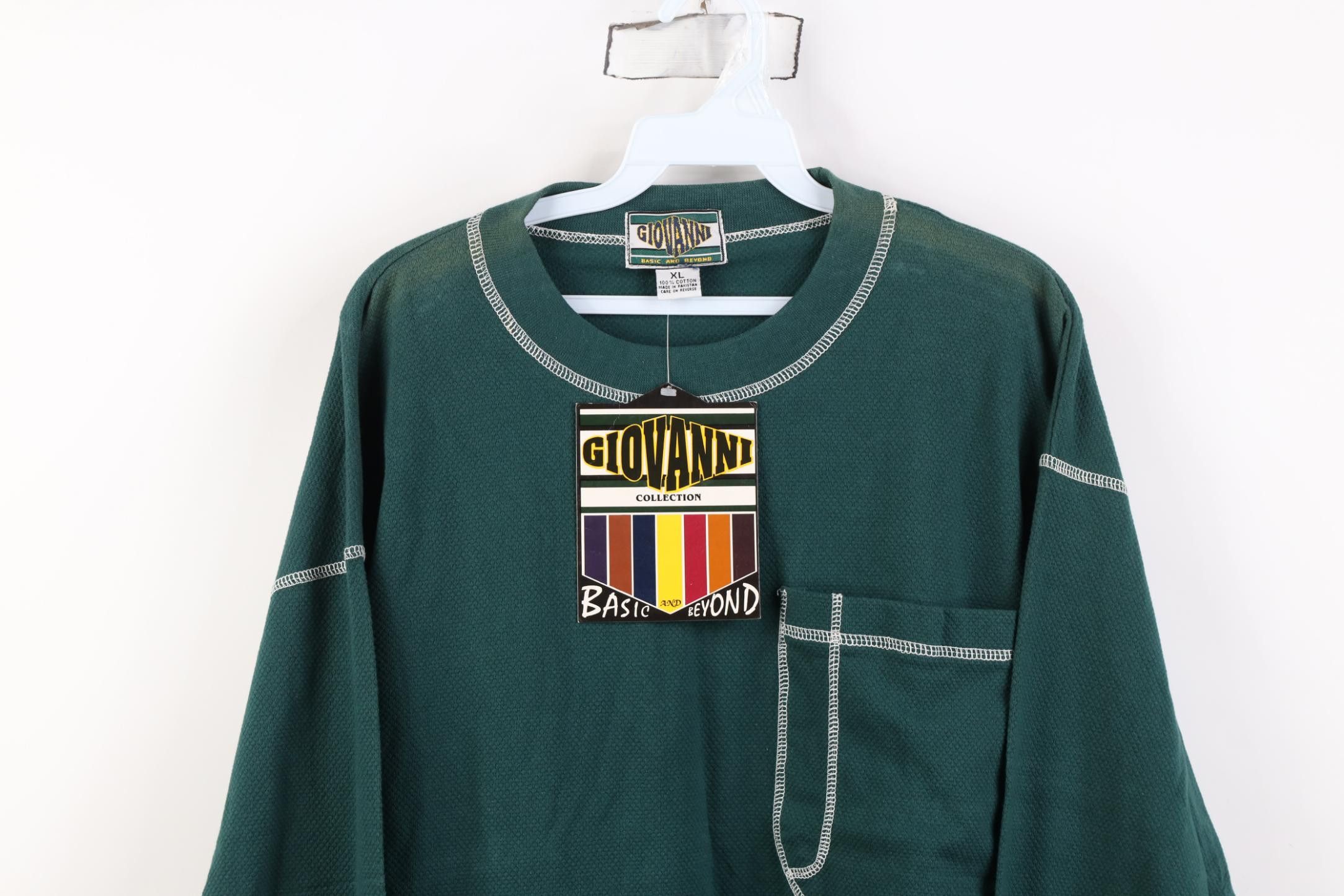 Vintage Deadstock Vintage 90s Streetwear Knit Long Sleeve T-Shirt Size US XL / EU 56 / 4 - 2 Thumbnail