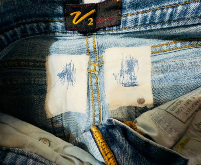 Other V2 Jeans “The Collection” Low-Rise Flare Blue Denim Jeans W1 Size 26" / US 2 / IT 38 - 10 Thumbnail