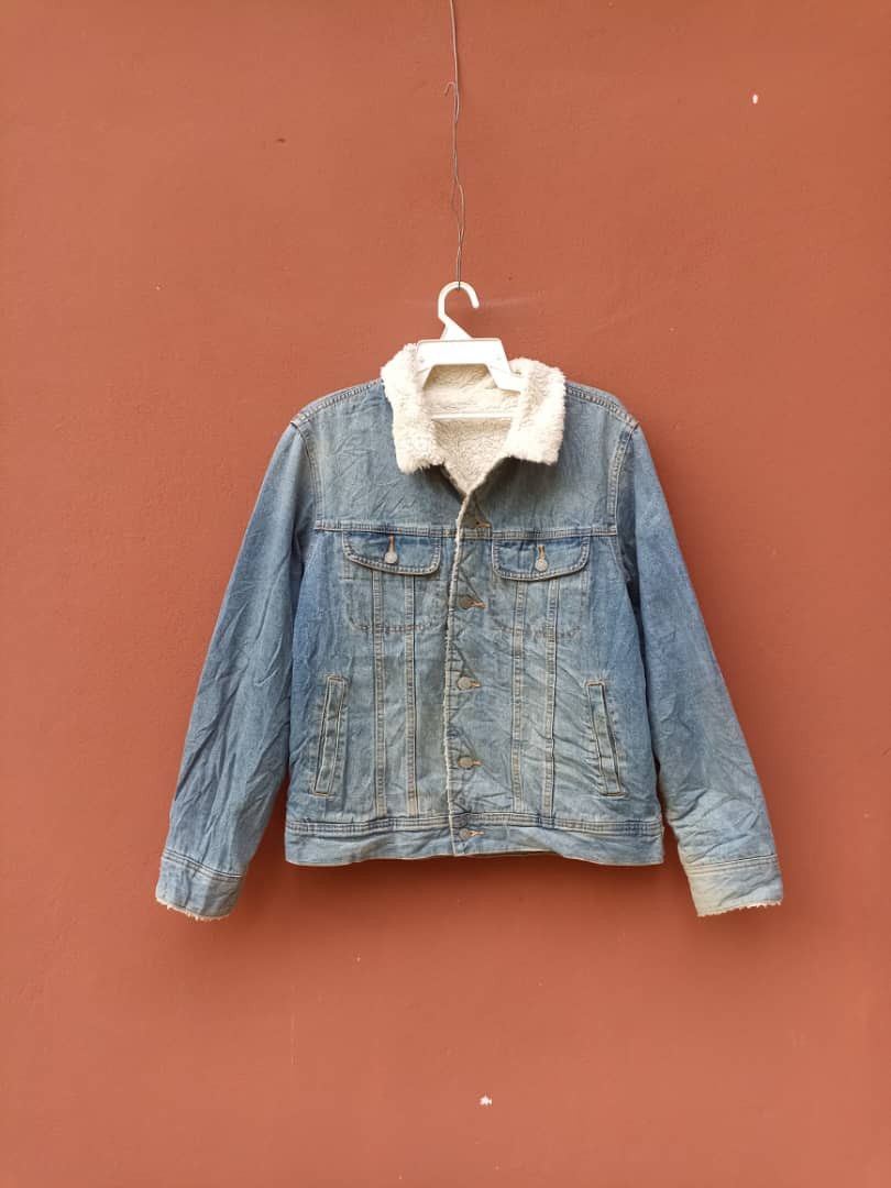 GU GU Sherpa Denim Jacket Button Size US L / EU 52-54 / 3 - 1 Thumbnail