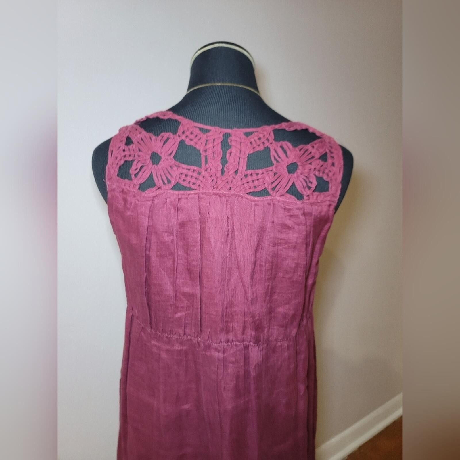 Other Max Studio Specialty Sleeveless Dress Linen Silk Quiet Lux S Size S / US 4 / IT 40 - 5 Thumbnail