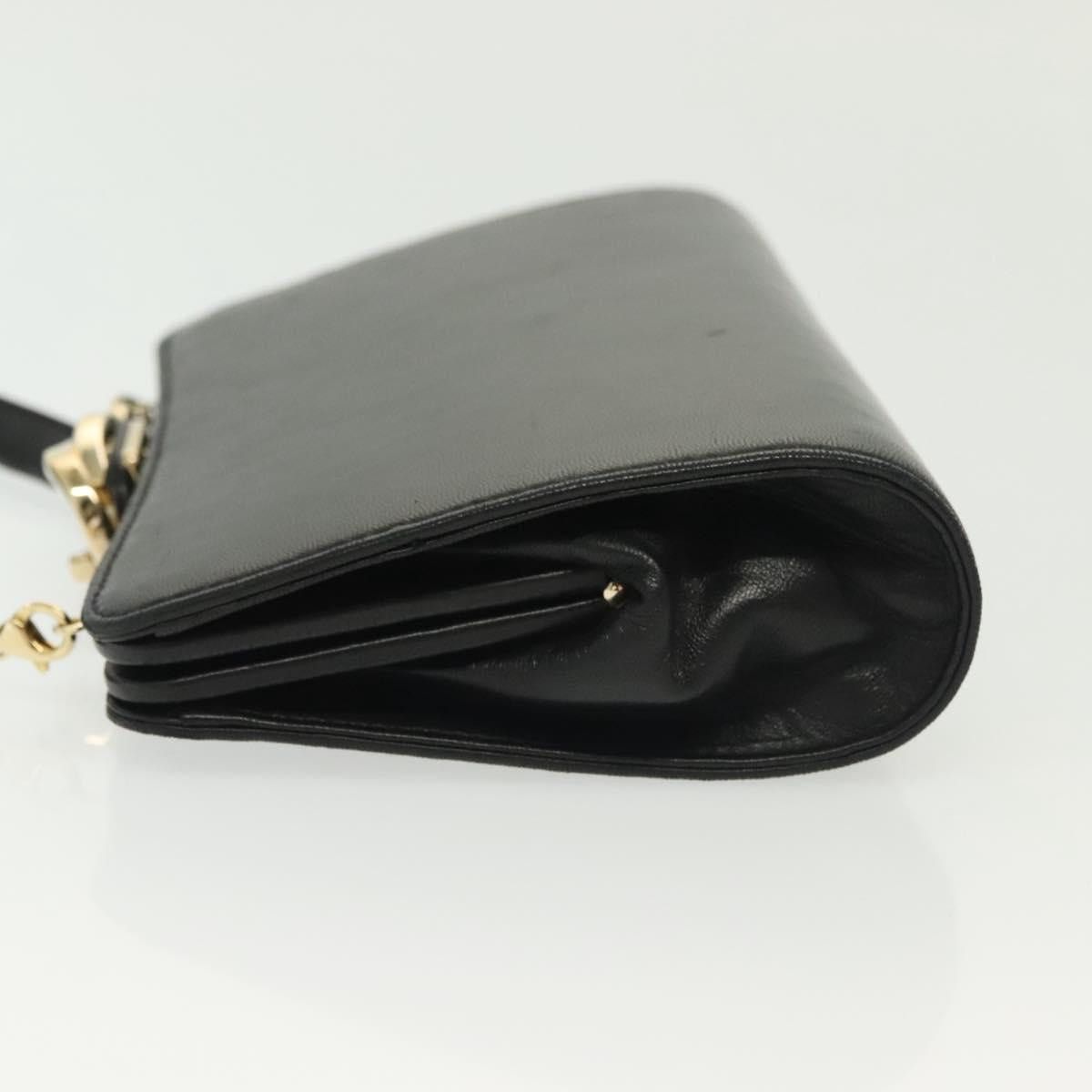 GUCCI Shoulder Bag Leather Black Gold 005 406 005 406