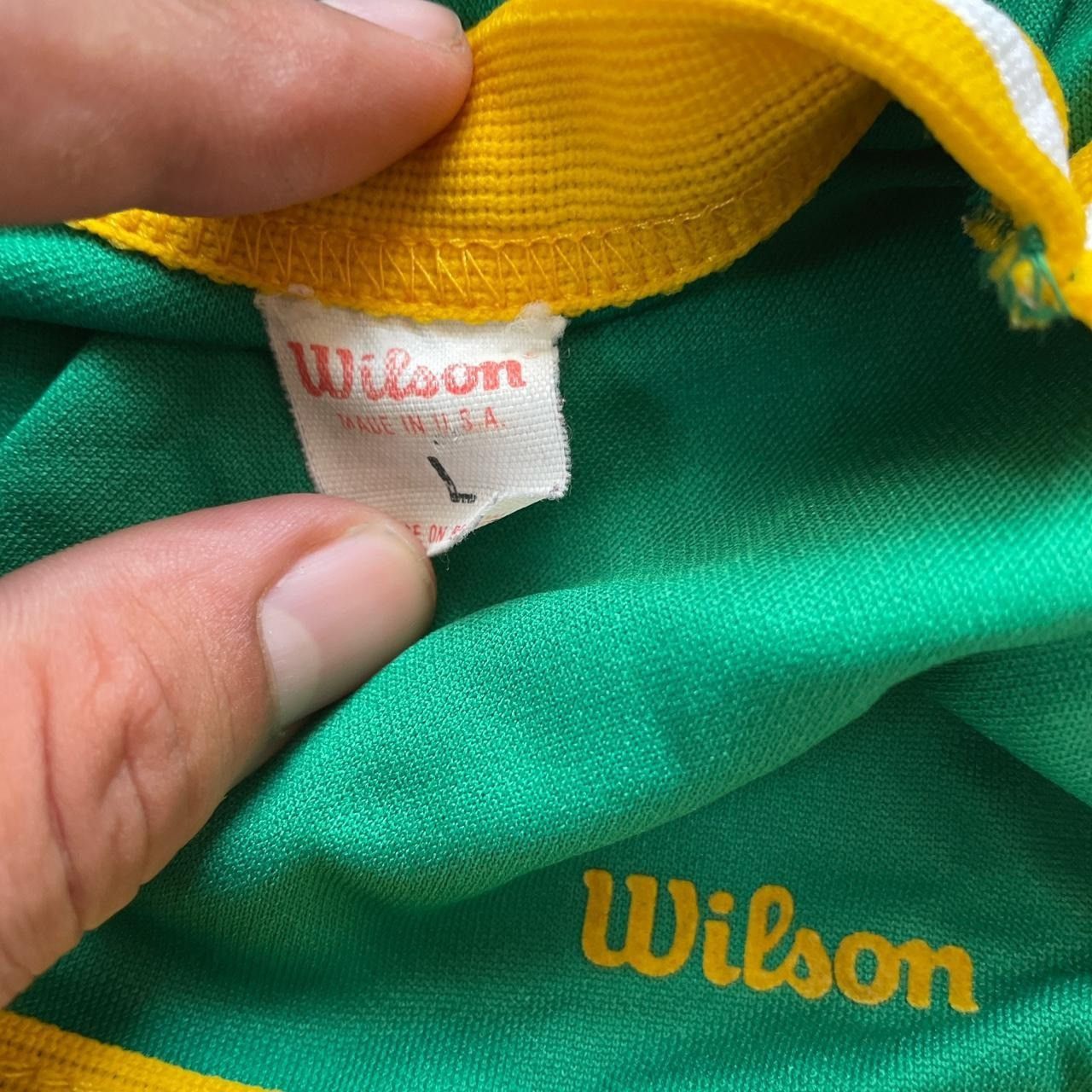 Vintage Vintage 70s Wilson Banana Baseball Jersey Size US L / EU 52-54 / 3 - 4 Thumbnail
