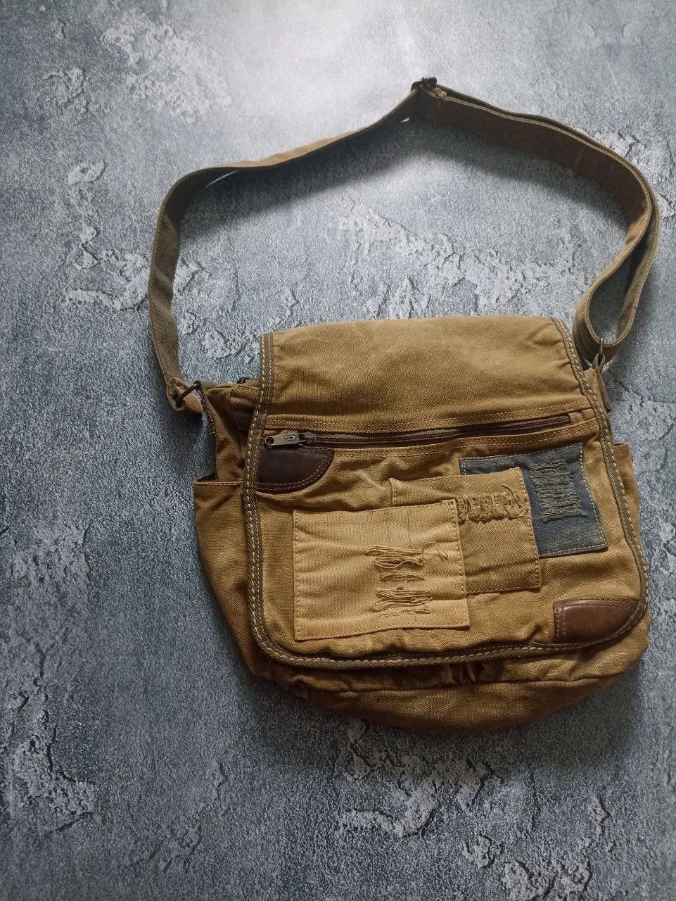 Diesel DIESEL 90S ARCHIVE MILITARY DISTRESSED COTTON BAG Khaki Used Size ONE SIZE - 2 Thumbnail