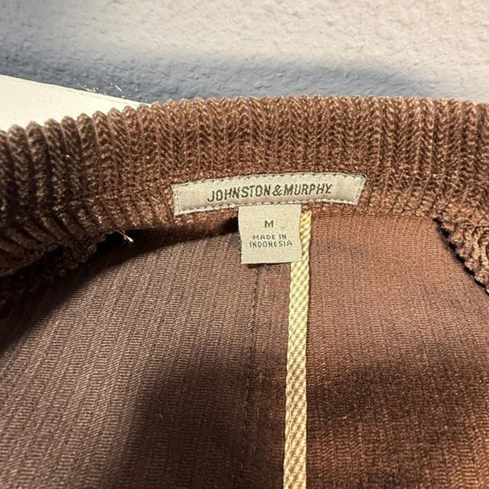 Johnston & Murphy Johnston Murphy Mens Brown Corduroy Blazer Jacket Size M Size 38R - 5 Thumbnail