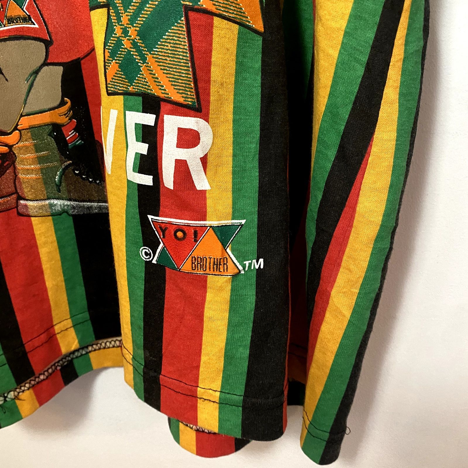 Vintage Vintage 2gether 4ever Hip Hop Striped Hooded 90s T-Shirt Size US XL / EU 56 / 4 - 7 Thumbnail