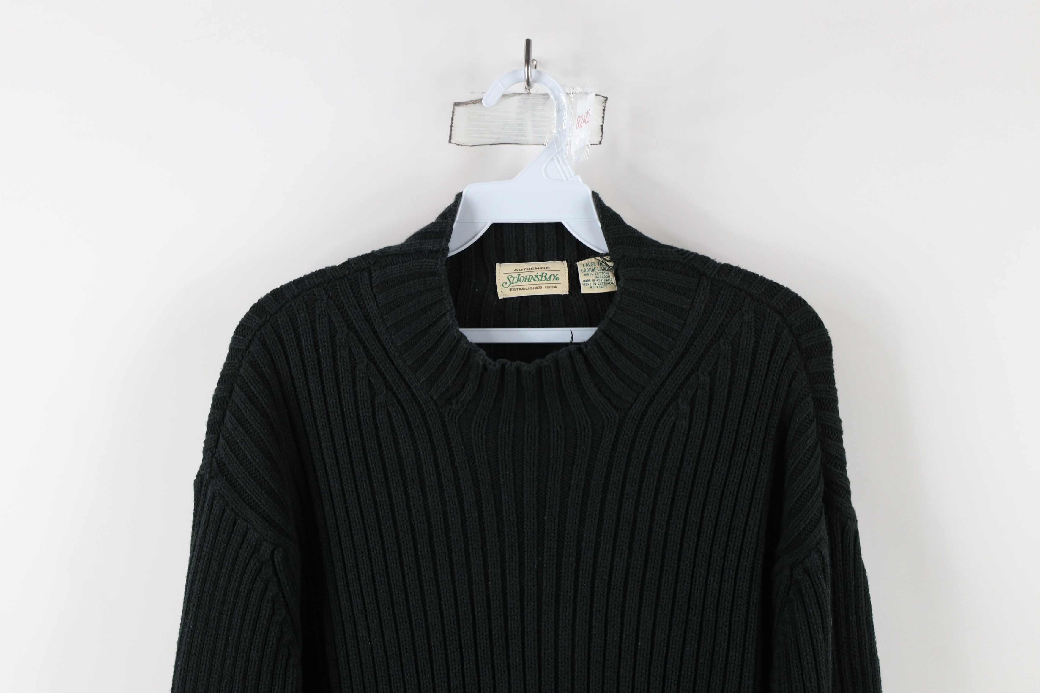 Vintage Vintage 90s Streetwear Chunky Ribbed Knit Sweater Black Size US L / EU 52-54 / 3 - 2 Thumbnail