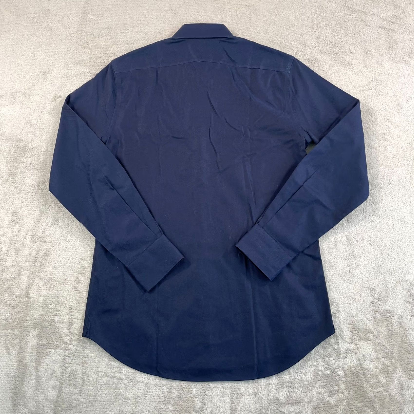 Suitsupply Suitsupply Traveller Dress Shirt Men 37 14.5 Navy Blue Long Sleeve Wrinkle Free Size 40R - 4 Thumbnail