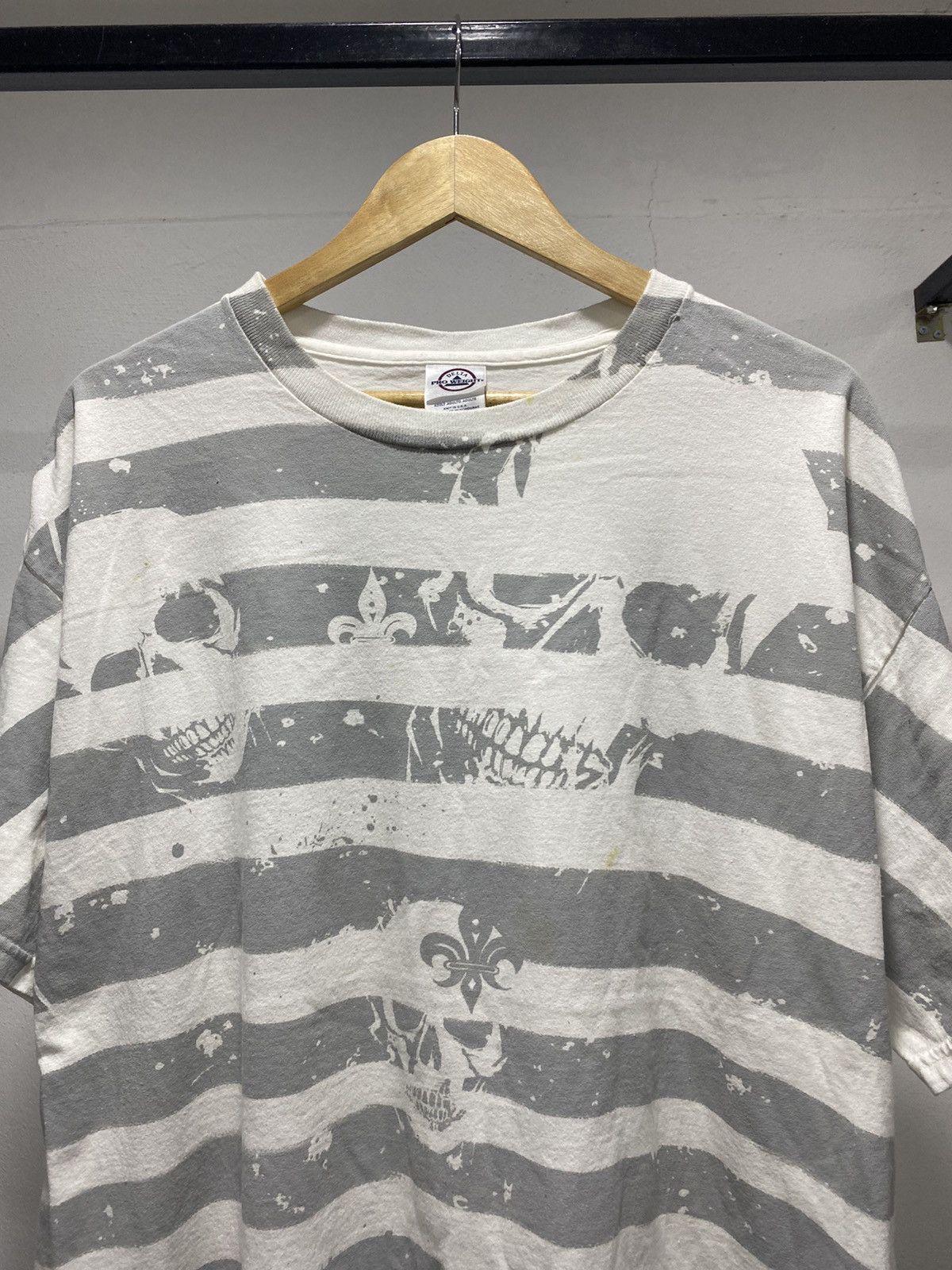 Hysteric Glamour × Japanese Brand × Le Grande Bleu (L.G.B.) Sick☠️ Printed Stripes Skulls Lgb Size US L / EU 52-54 / 3 - 3 Thumbnail