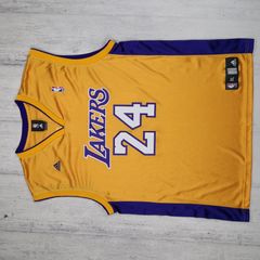 Vintage NBA Adidas Los Angeles LA Lakers Shirt Jersey Vest #24 Kobe Bryant  XXL