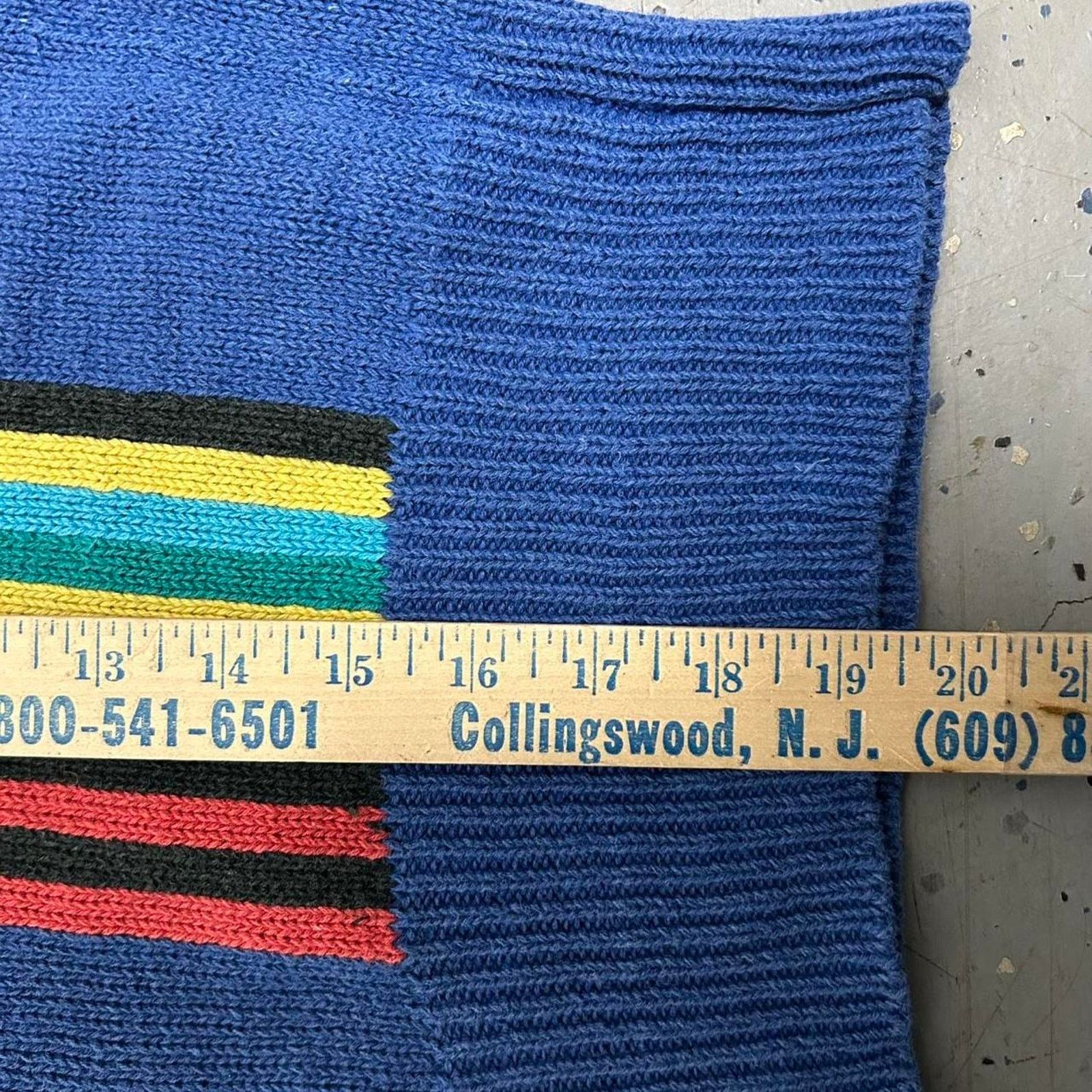 Other VTG blue and multi-coloured striped knit sweater Size M / US 6-8 / IT 42-44 - 6 Thumbnail